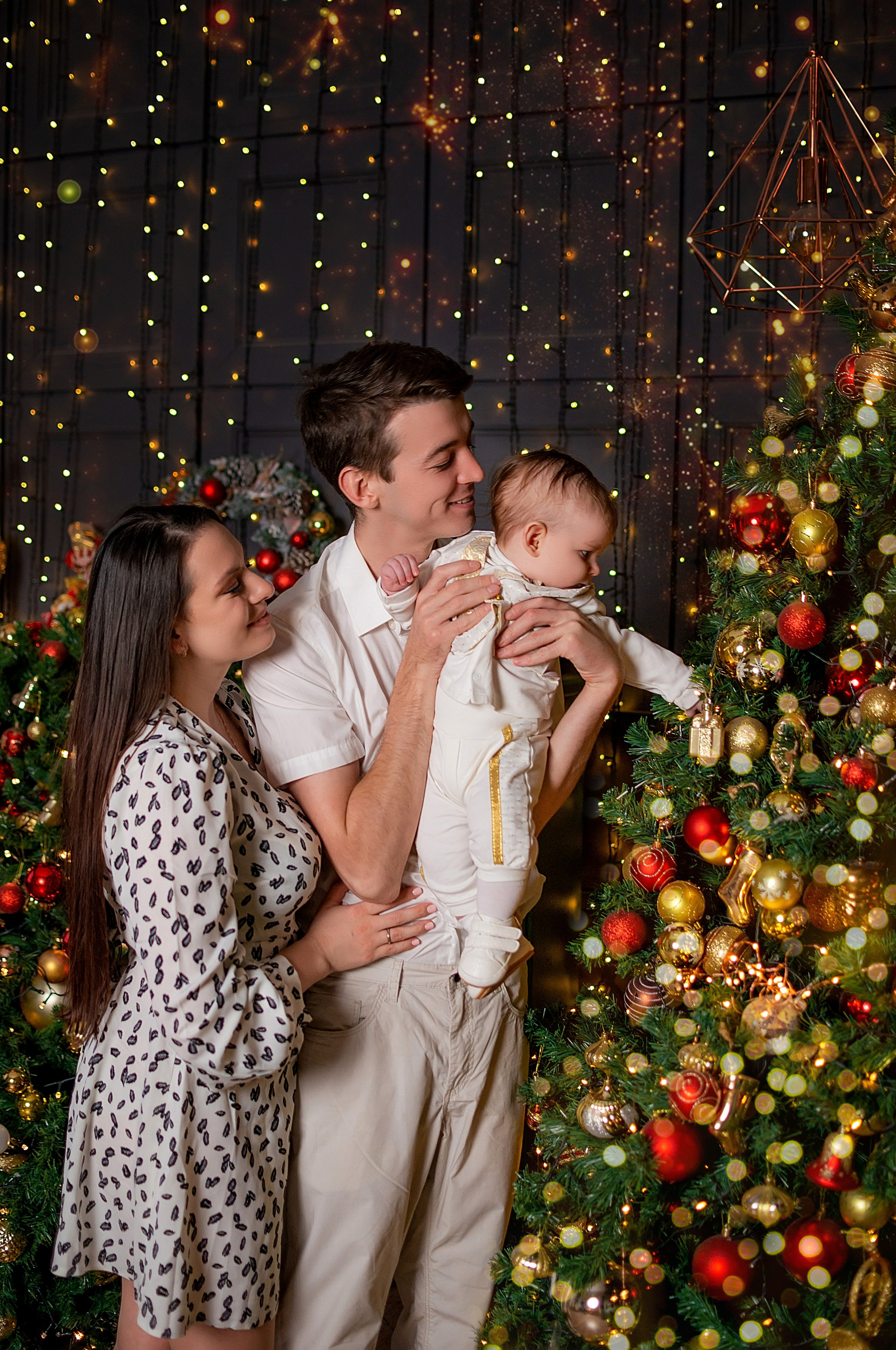 Новогодняя семейная фотосессия в Краснодаре 2023-2024. Фотограф новорожденных Краснодар Малышенко Надежда