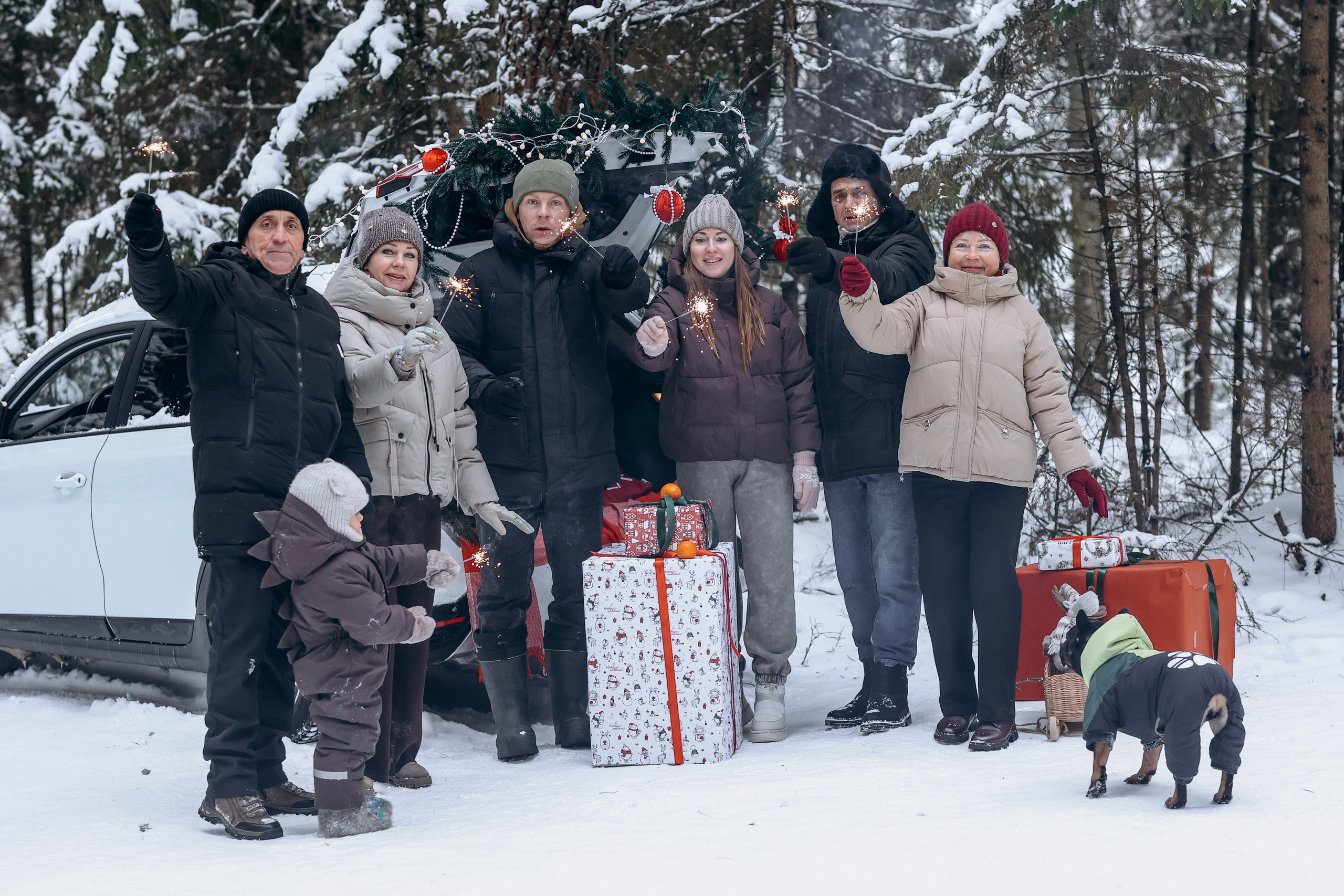 Сочельник в снежном бору. Детский и Семейный фотограф Елена Карпушина