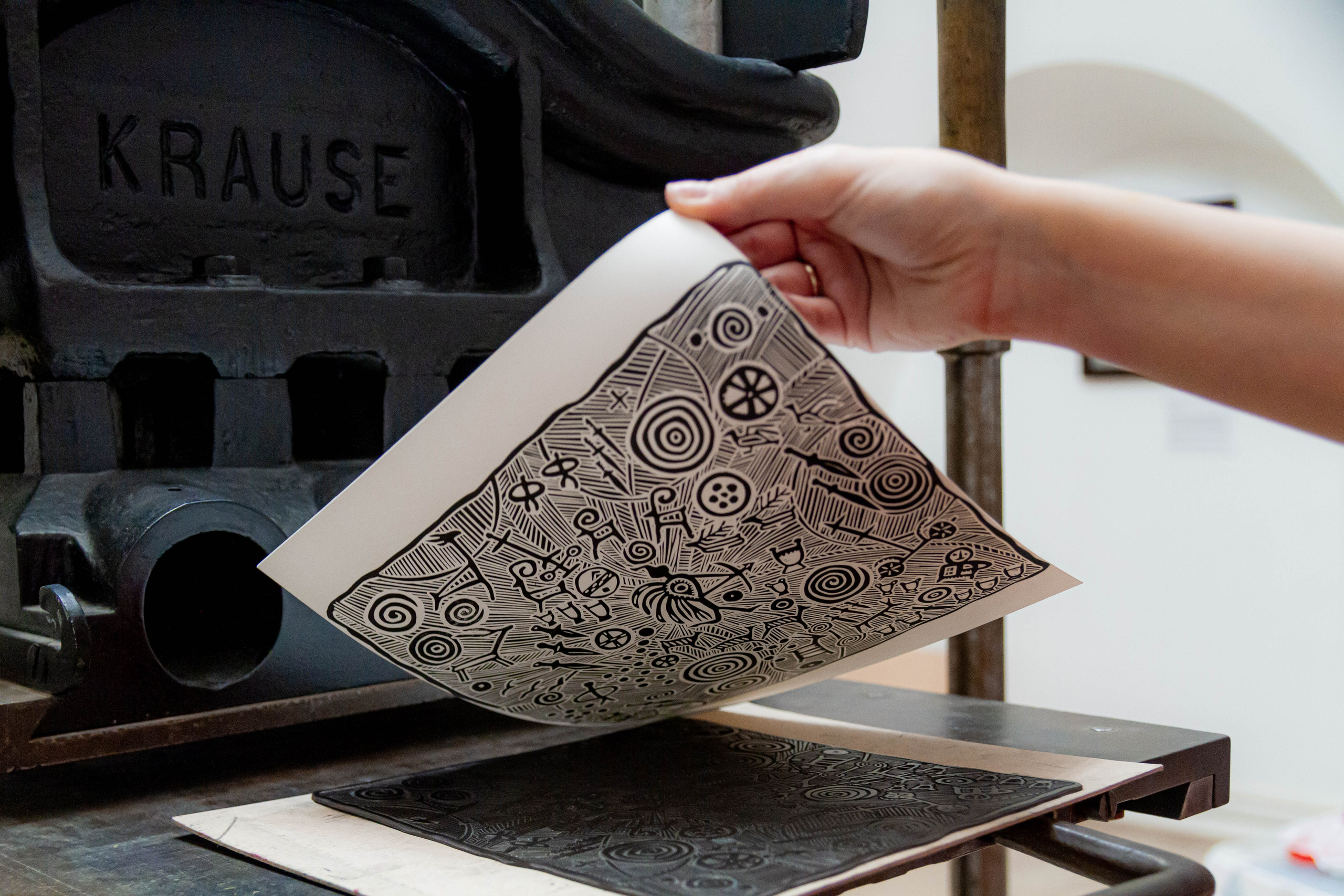 Мастер класс по линогравюре. Твой фотограф Алина Кочергина