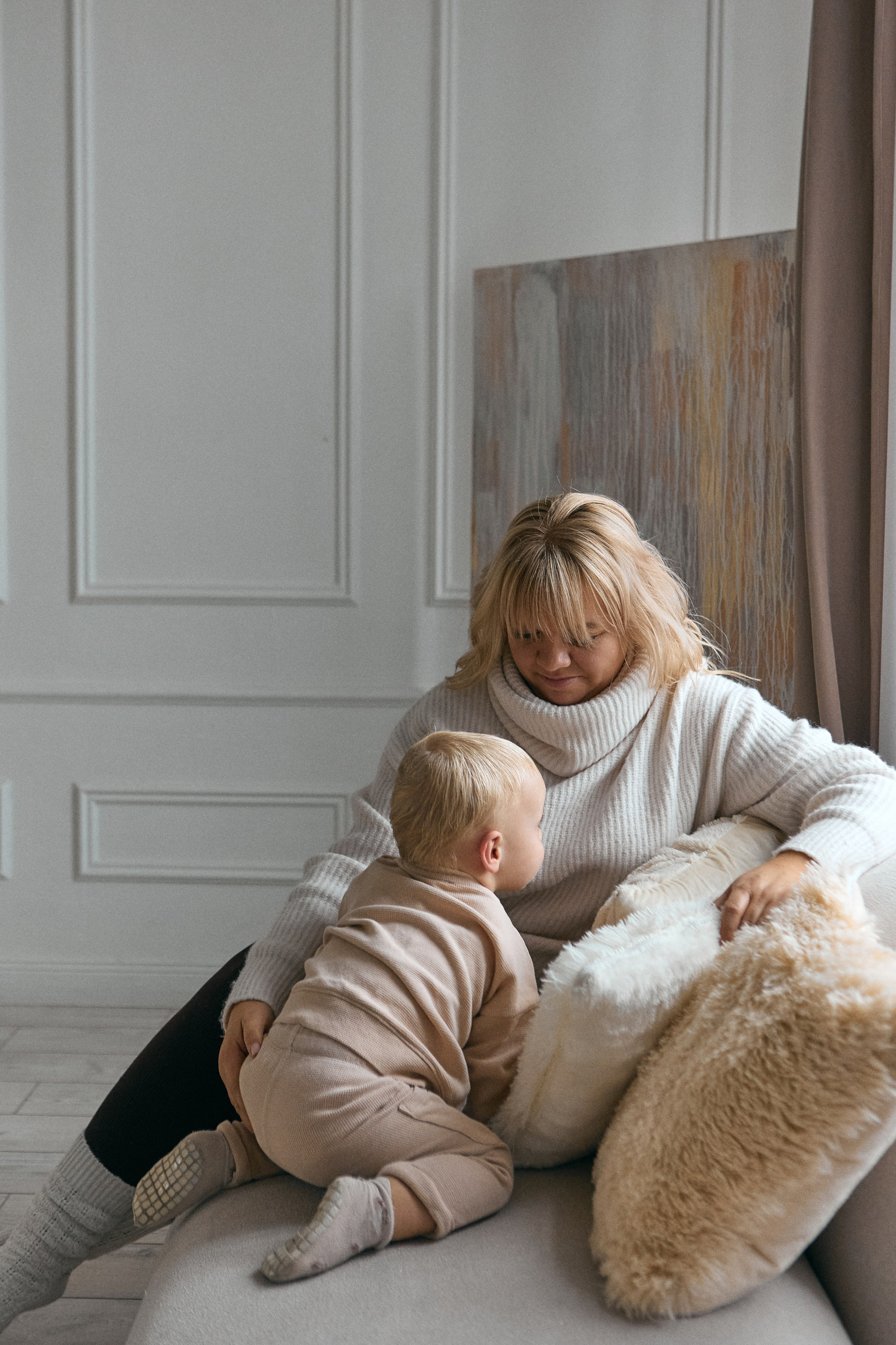 Новогодняя фотосессия мамы и сына