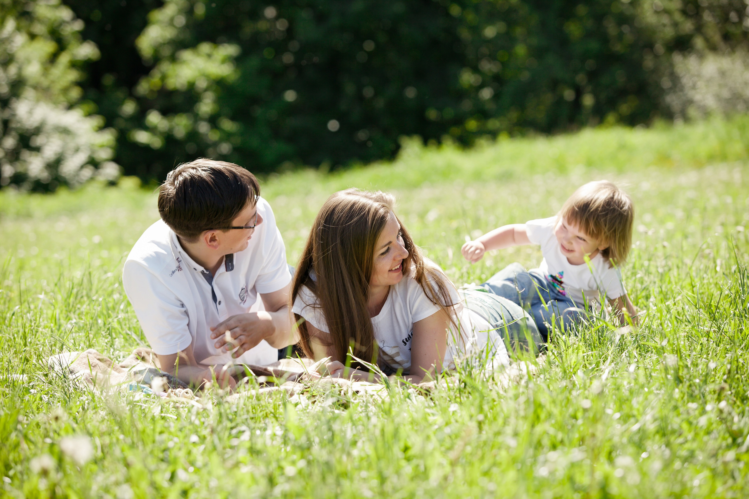 Семейная съемка в парке. Фотографы в Москве Светлана Устинова и Сергей Грачев