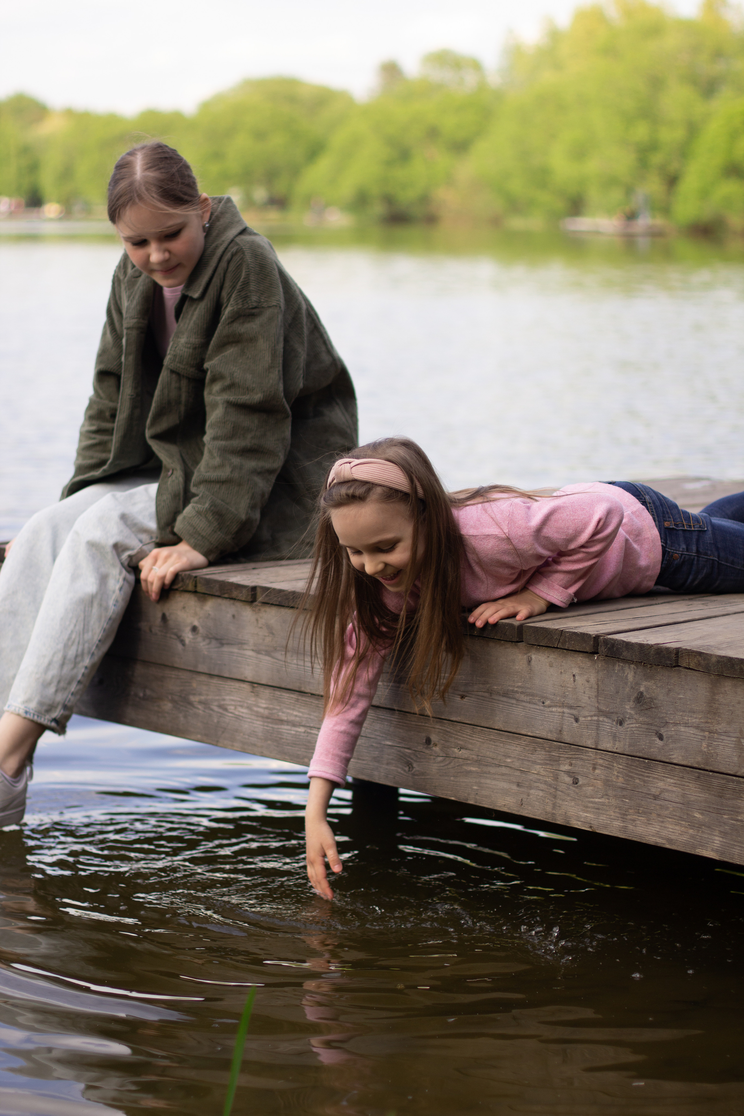 Юля с дочками в Мещерском парке. Юлия Разваркина фотограф Подольск