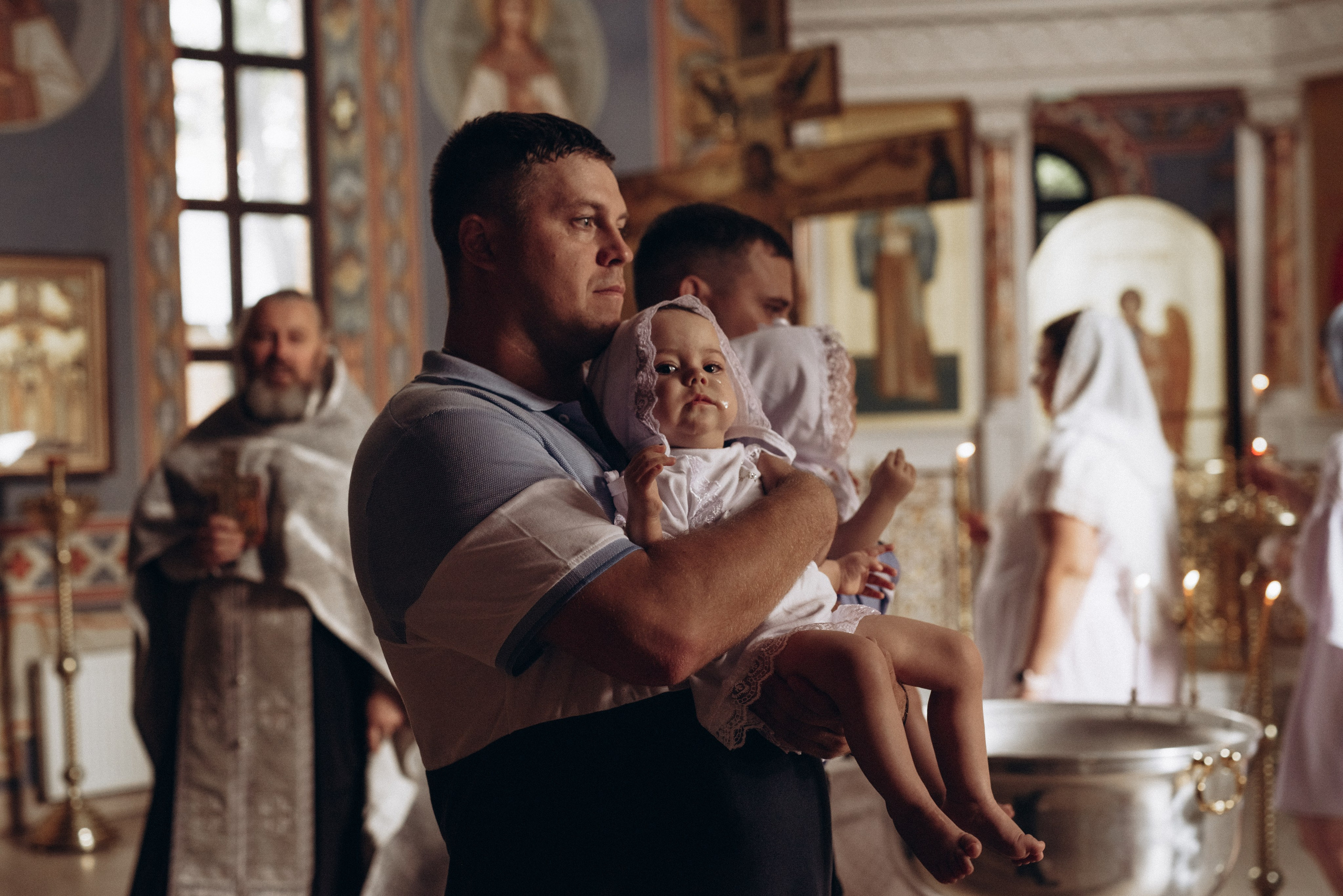 Крещение Ксении и Елизаветы. Фотограф новорождённых и семейный фотограф в Иваново Любовь Капранова