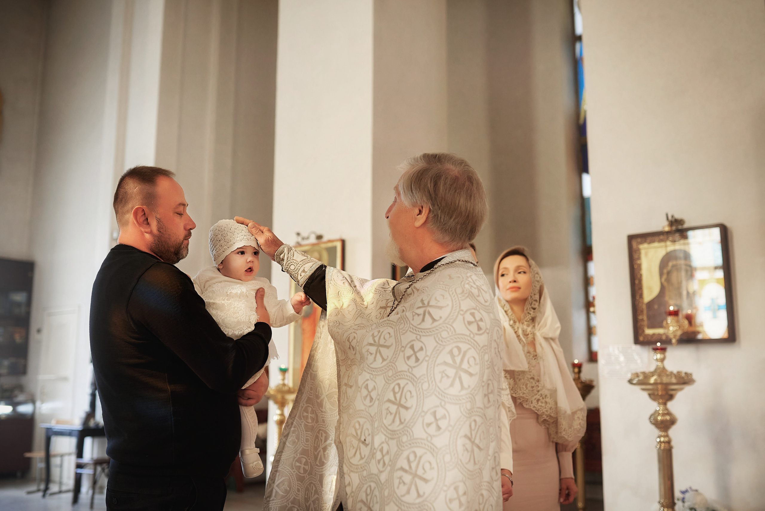 Крещение Миланы в Храме Дмитрия Ростовского. Семейный фотограф в Ростове-на-Дону Татьяна Литвинова