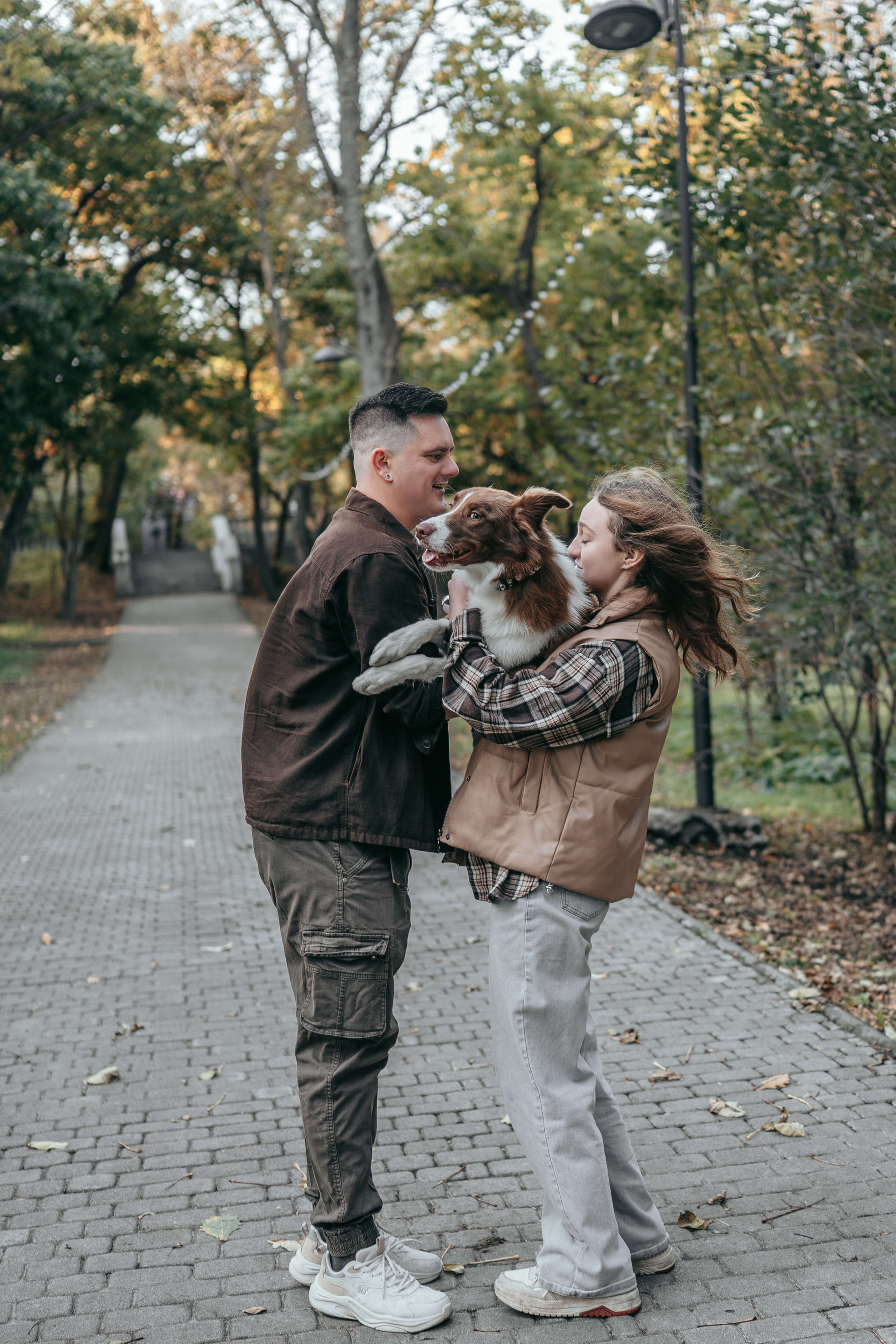 Прогулка в Покровском парке: Олег, Марго и Даймон. Фотограф-анималист Анастасия Фадеева