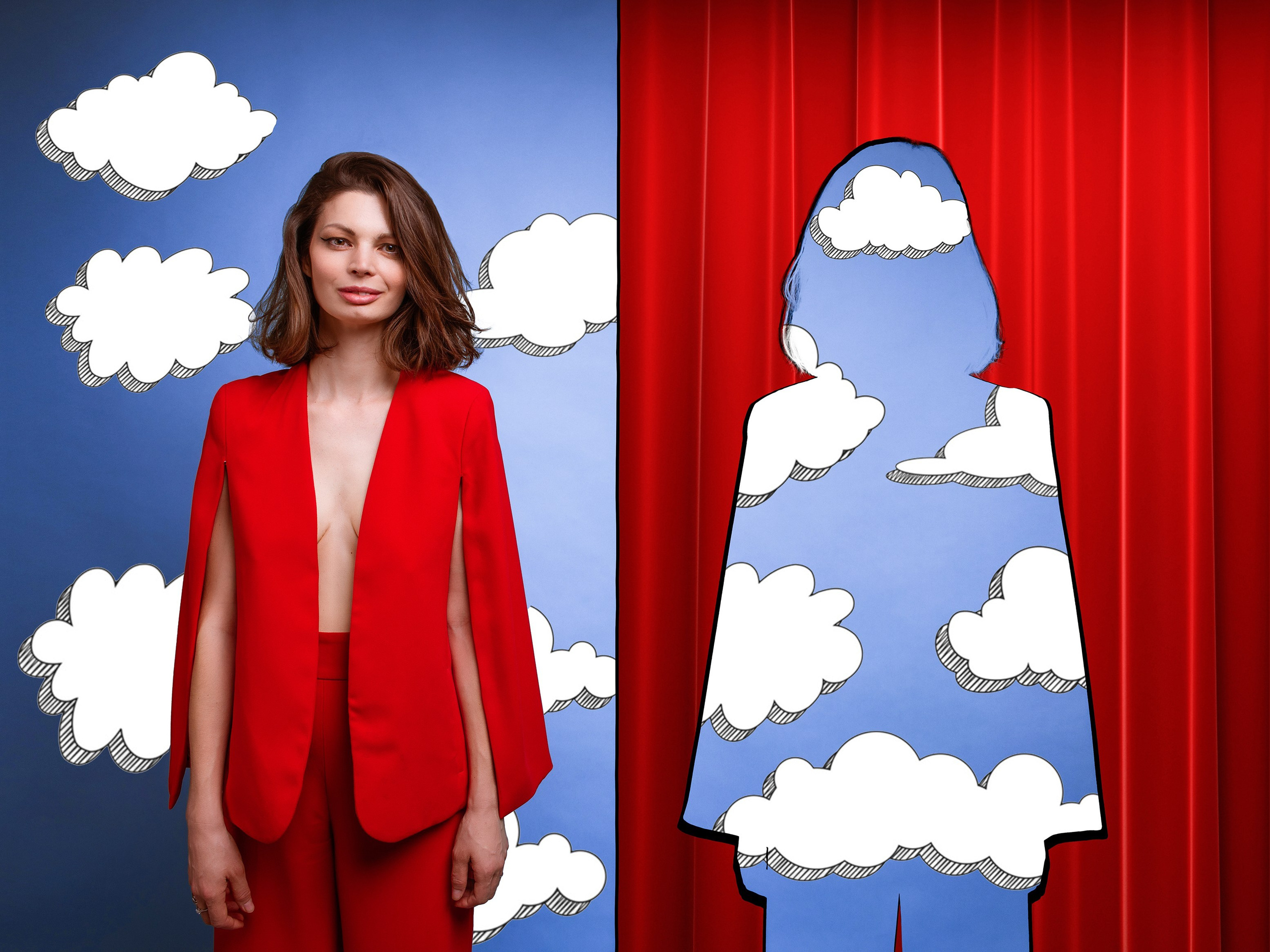 Съёмка под фотомонтаж. Фотограф, контент-креатор в Москве Анна Молодцова