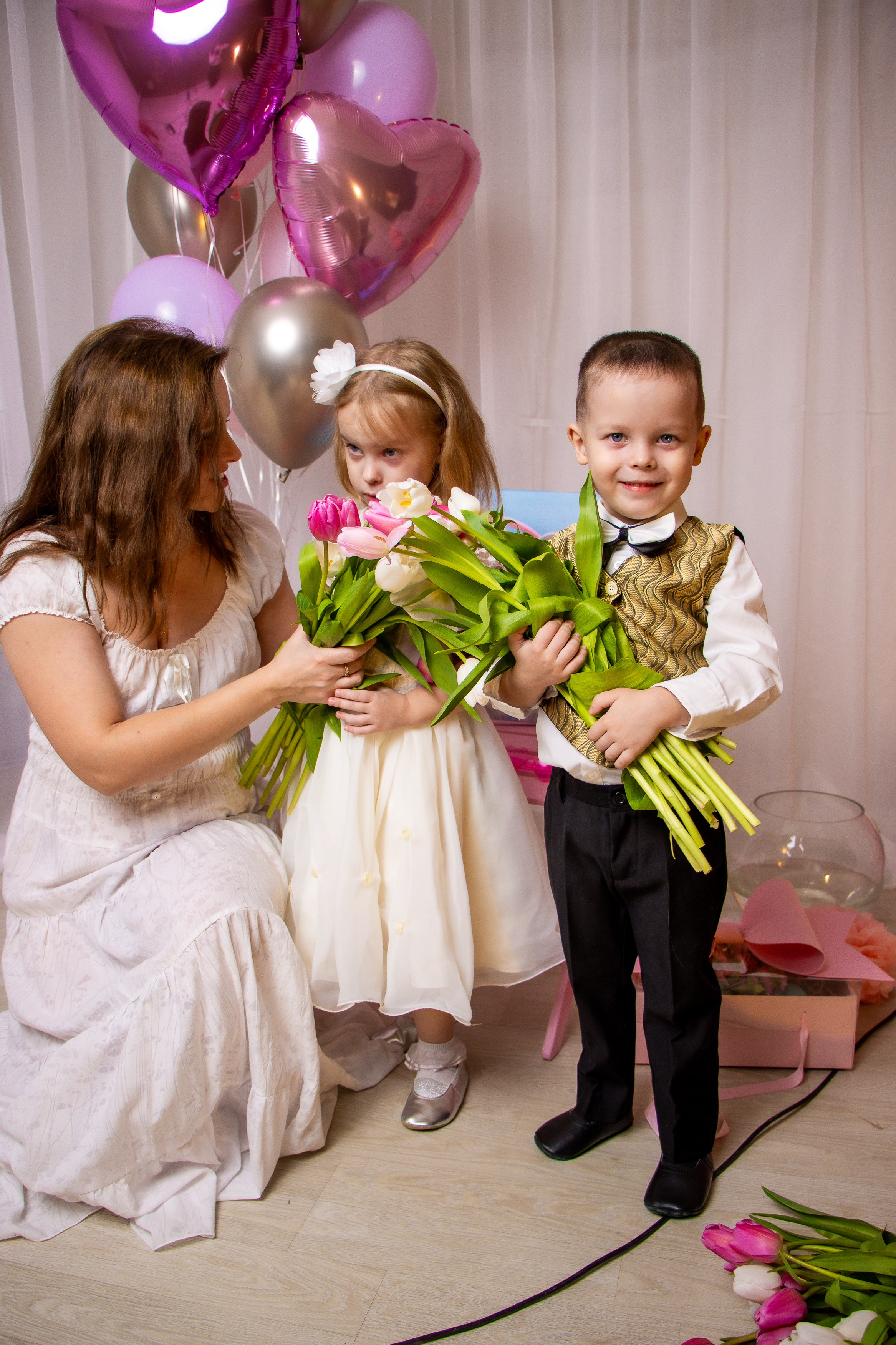 Семейная с тюльпанами. Фотограф Татьяна Матрос