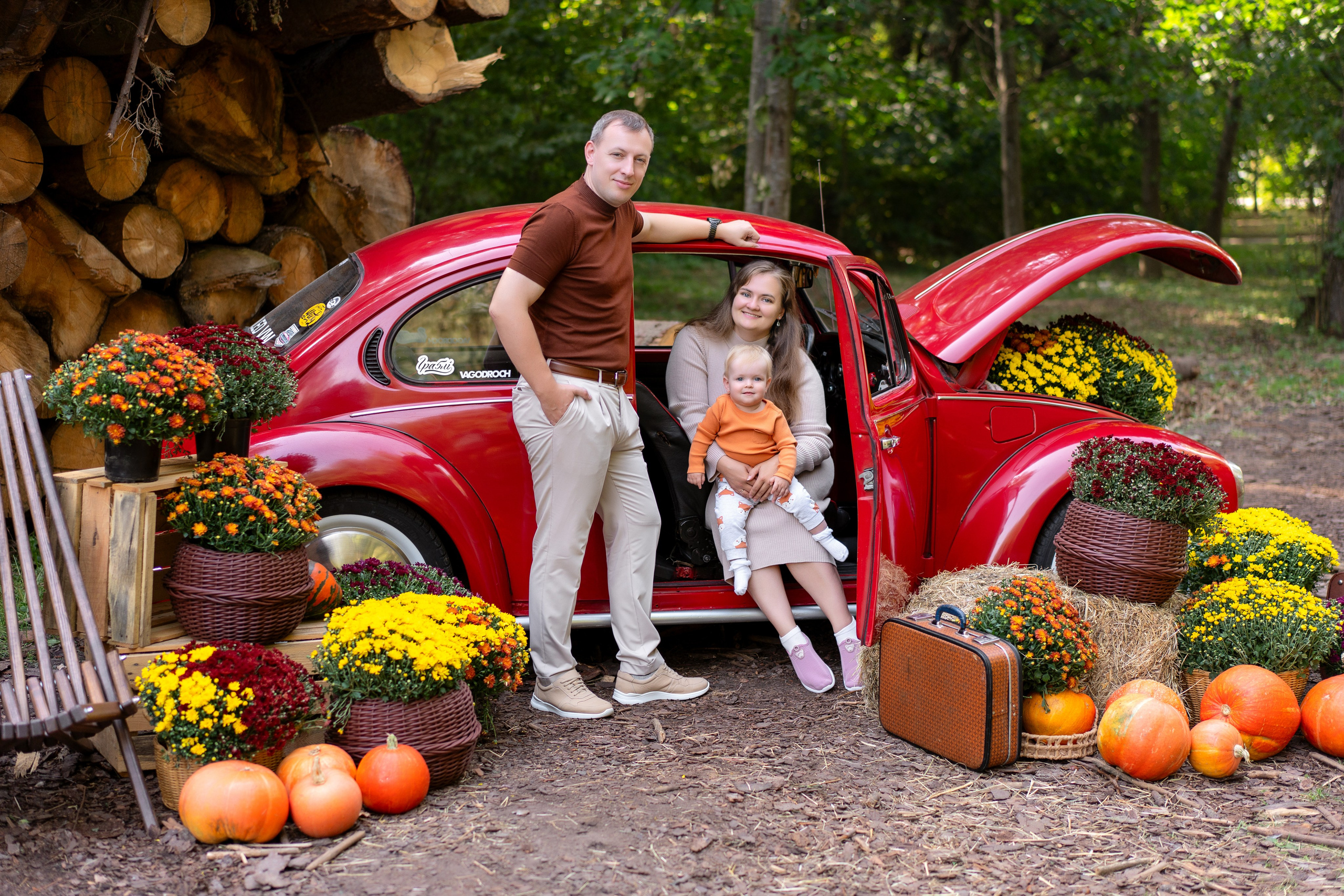 Фотодень с РетроМашинкой. Семейный и свадебный фотограф Минск, Беларусь Анна Орловская