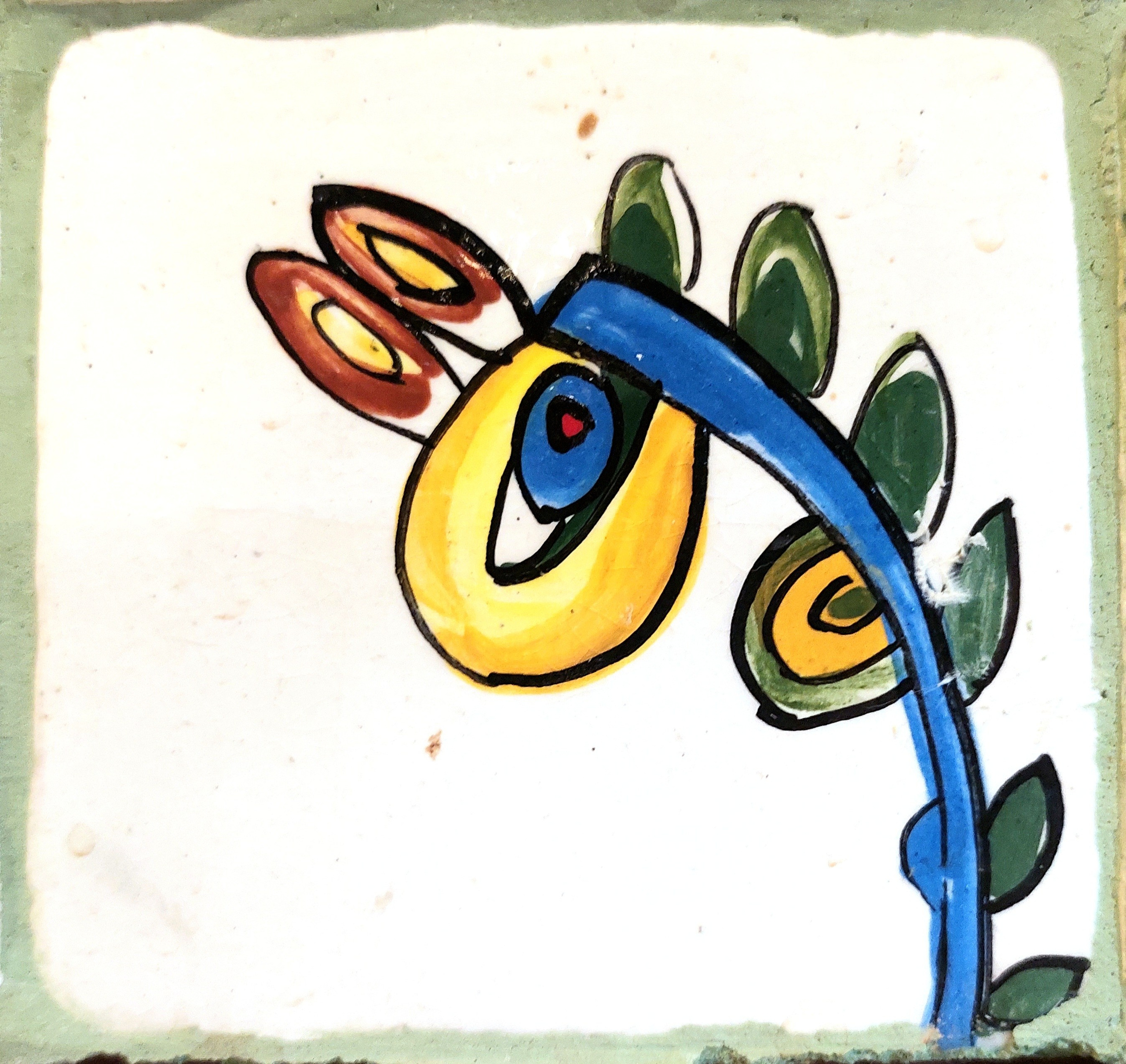 Много плиток-цветочков. Керамика с историей. Елена Рогалёва