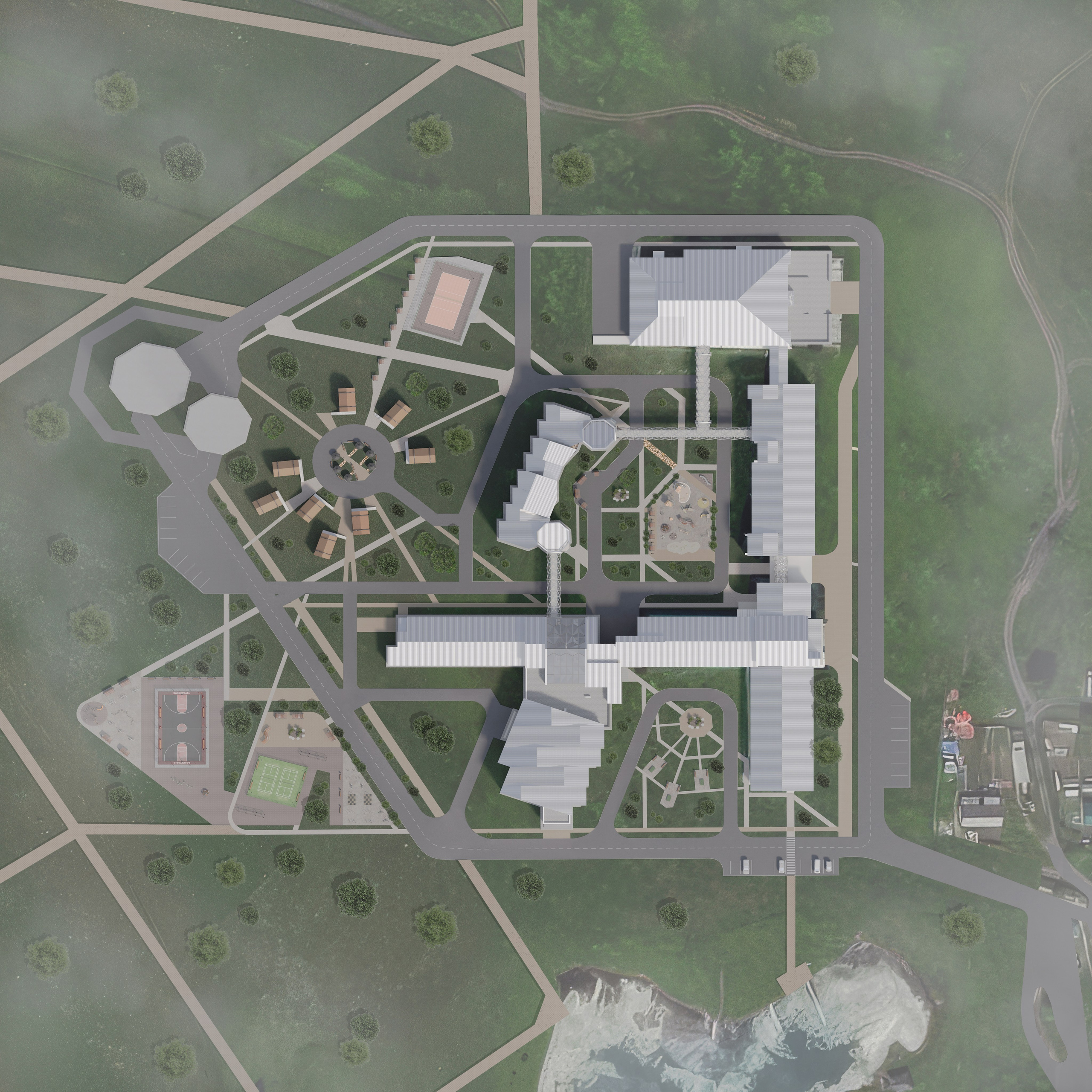 Благоустройство территории санатория «Усть-Кут». 3D-дизайнер Кристина Пуляевская