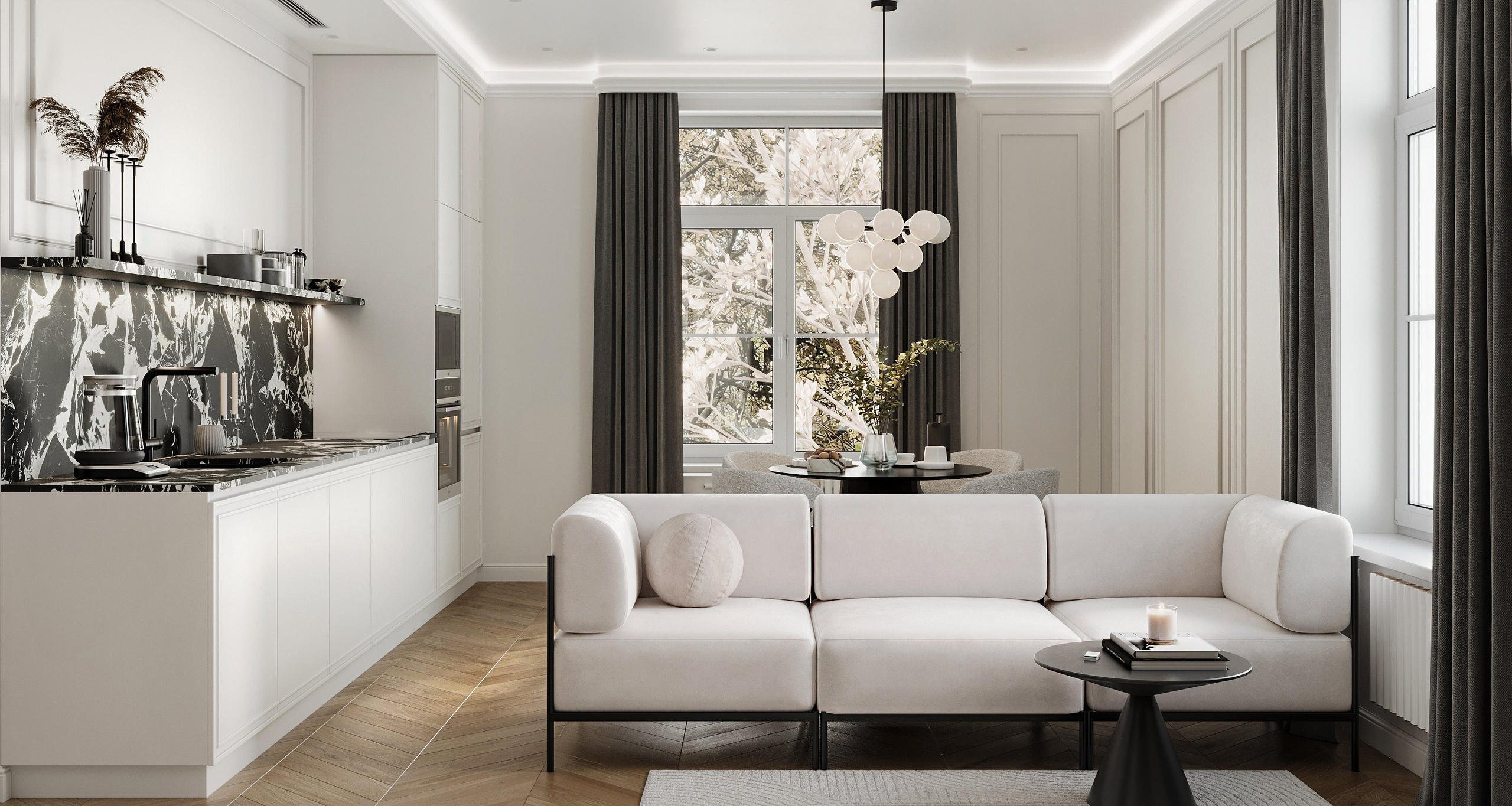 Квартира 68 м². Дизайнер интерьера Малюгина Ксения Санкт-Петербург