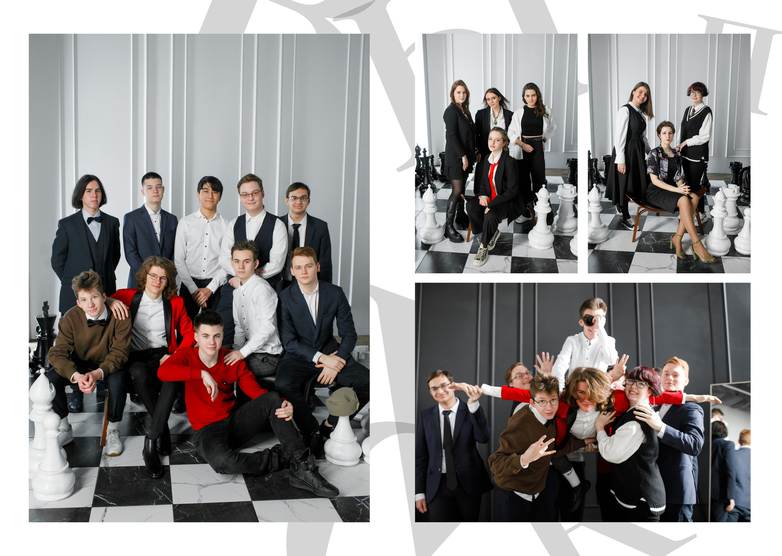 Дизайн «Шахматы». Школьные альбомы, Семейные съемки, Портреты, Фотограф Елена Кузнецова