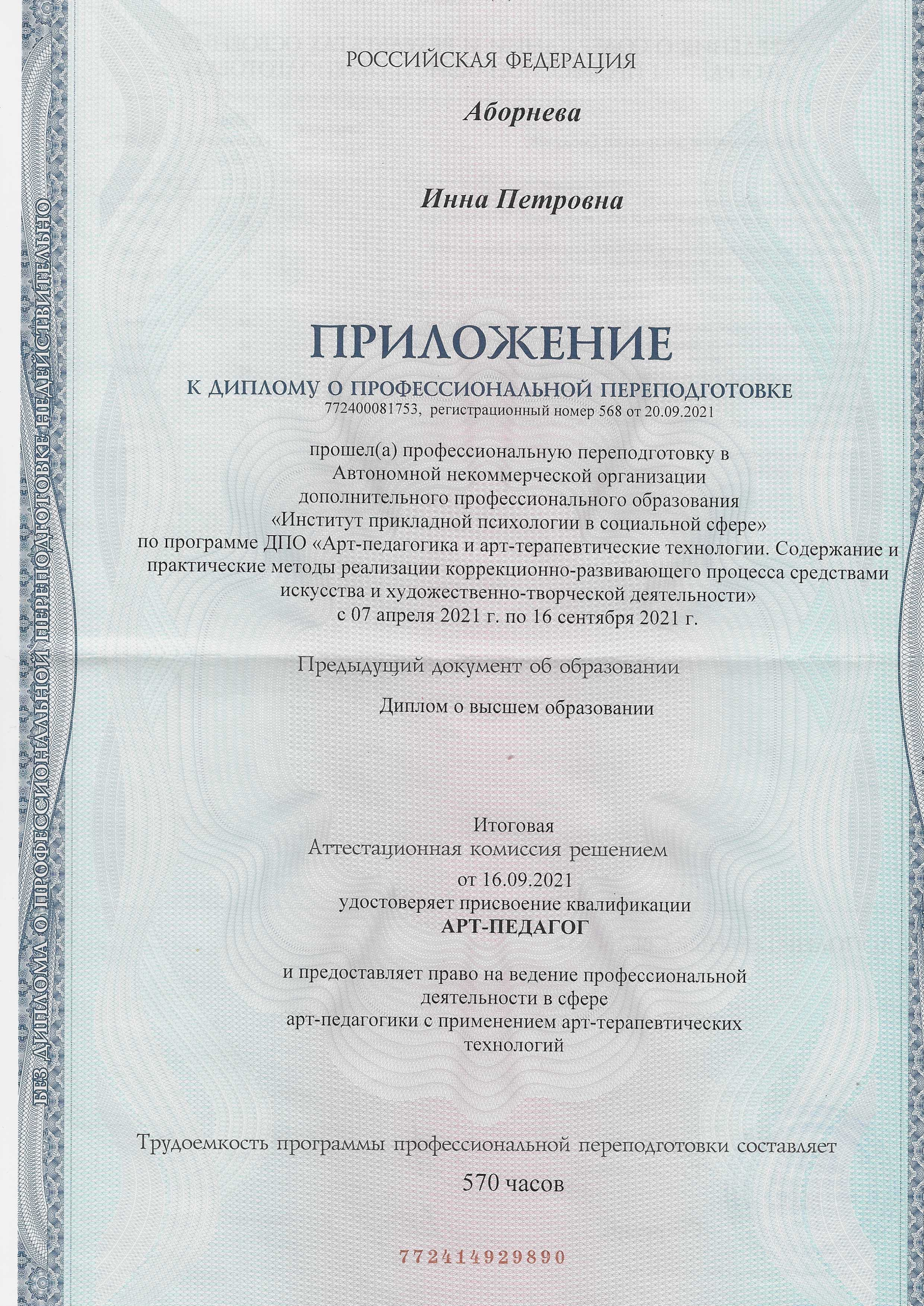 Дипломы,Аборнева.Психолог. Аборнева Инна.Практикующий психолог. Коуч. Арт-терапевт