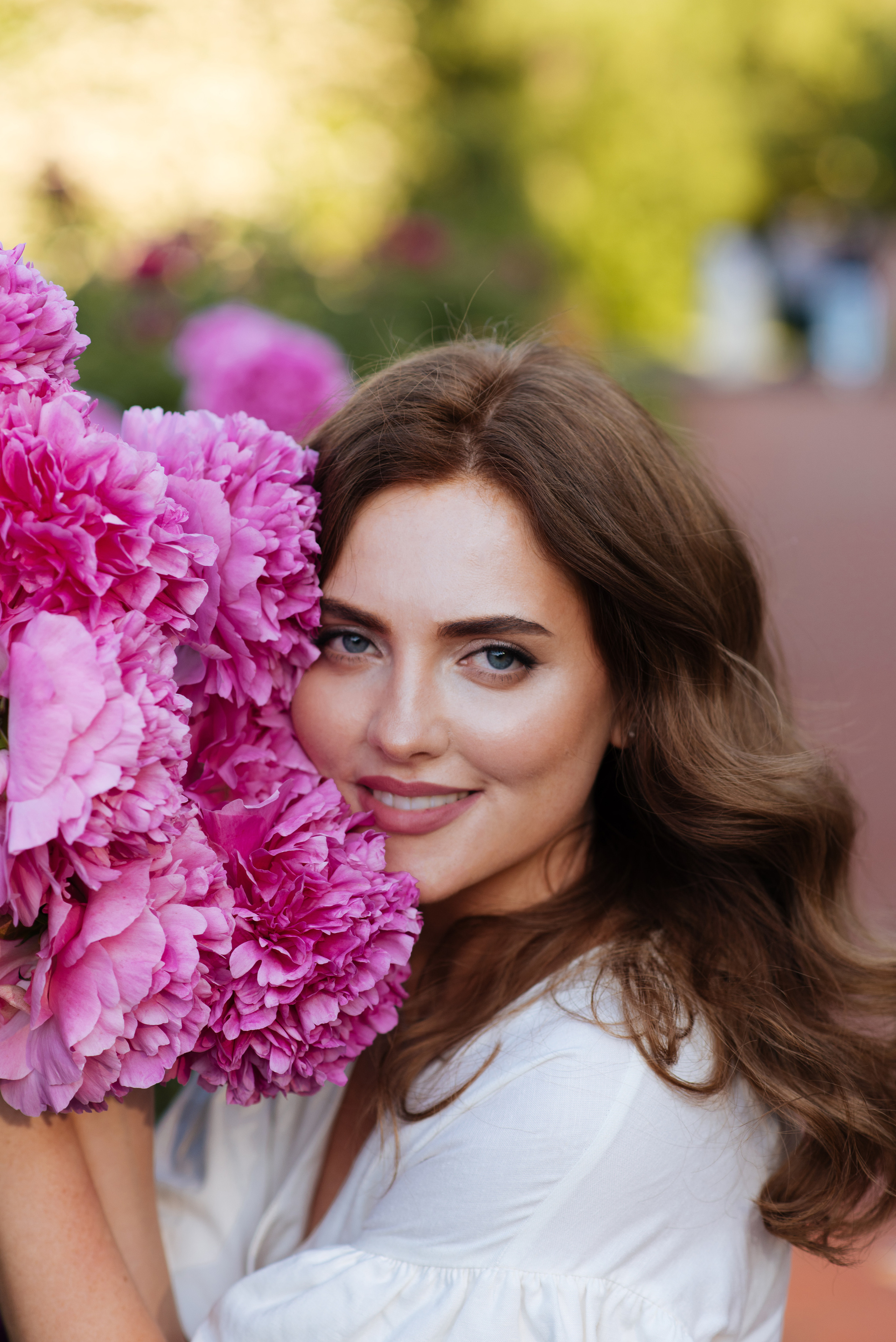 Алена, пионы. Свадебный фотограф в Москве Анна Полушина