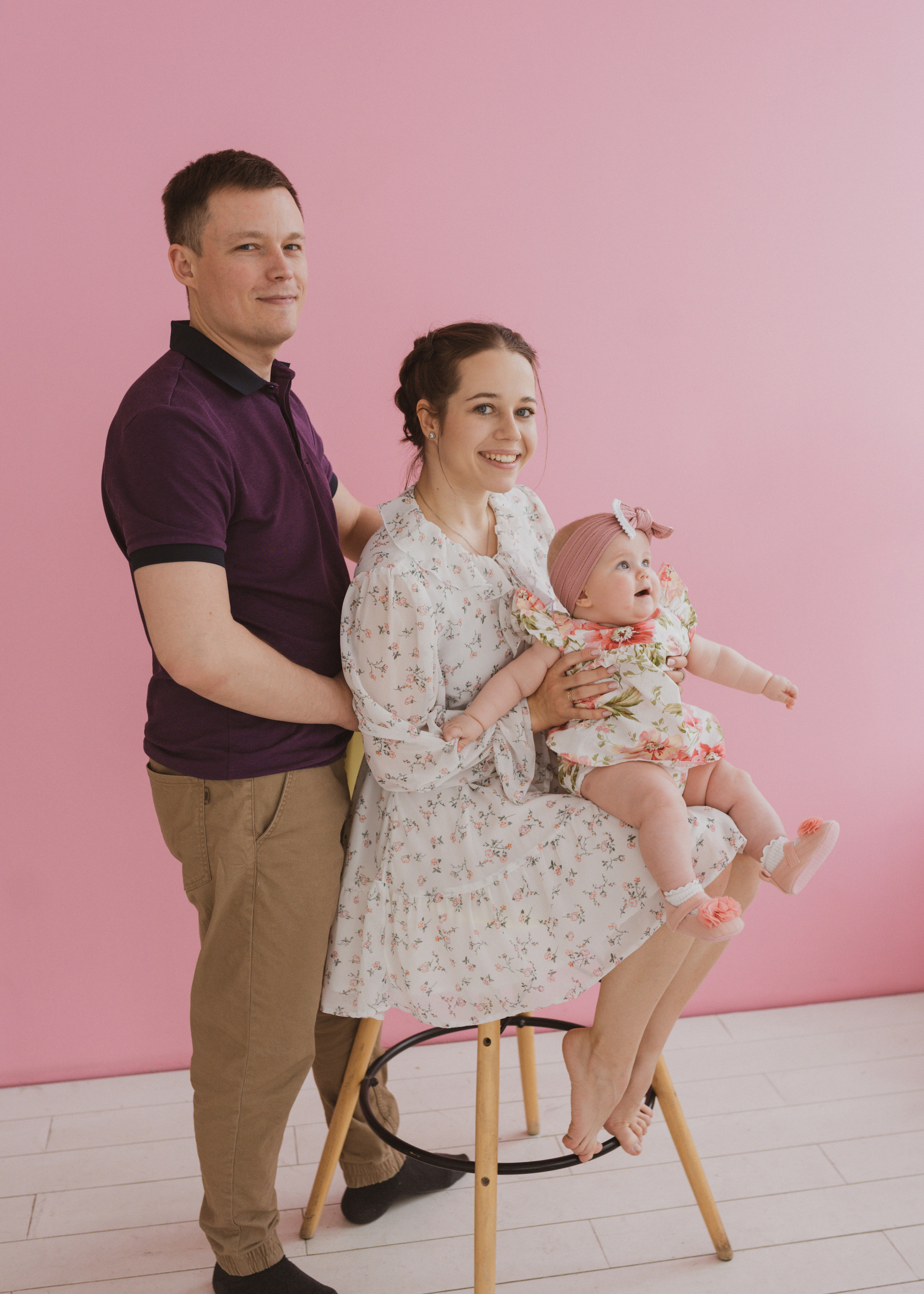 Семейная фотосессия в студии в Москве, семейный фотограф Анна Полушина. Свадебный фотограф в Москве Анна Полушина