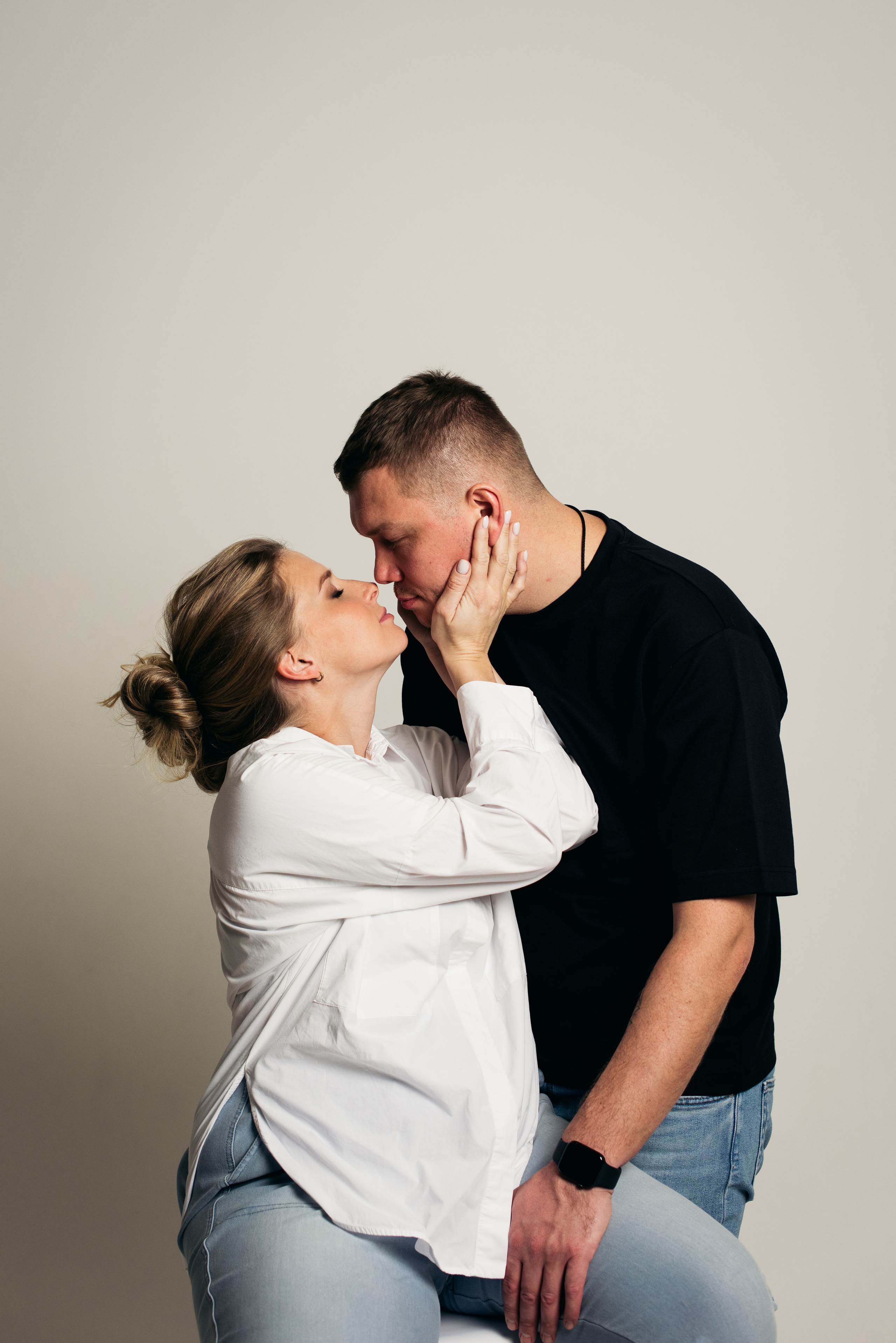 Семейная фотосессия в студии в Москве, семейный фотограф Анна Полушина. Свадебный фотограф в Москве Анна Полушина