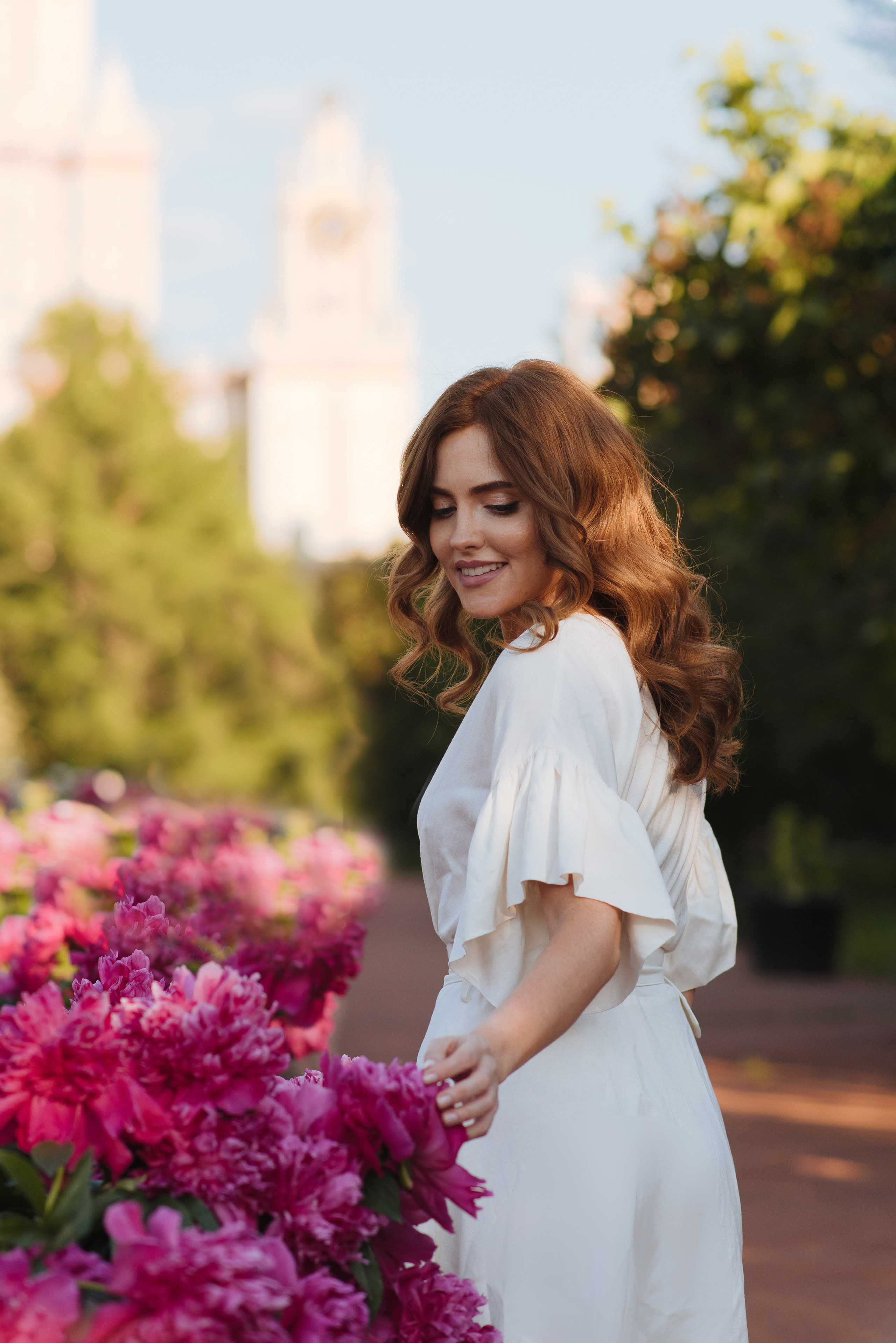 Алена, пионы. Свадебный фотограф в Москве Анна Полушина