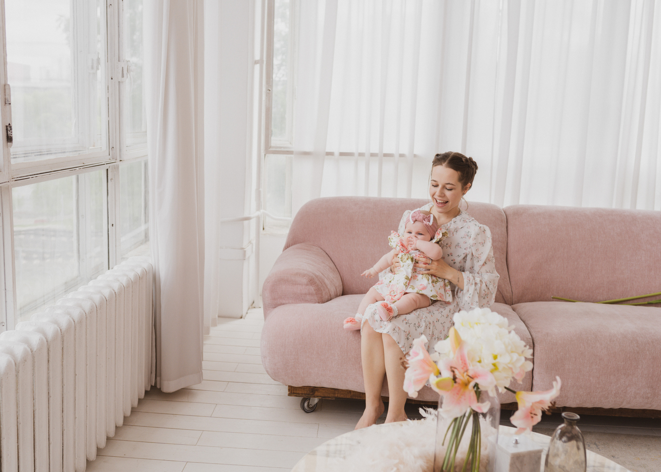 Семейная фотосессия в студии в Москве, семейный фотограф Анна Полушина. Свадебный фотограф в Москве Анна Полушина