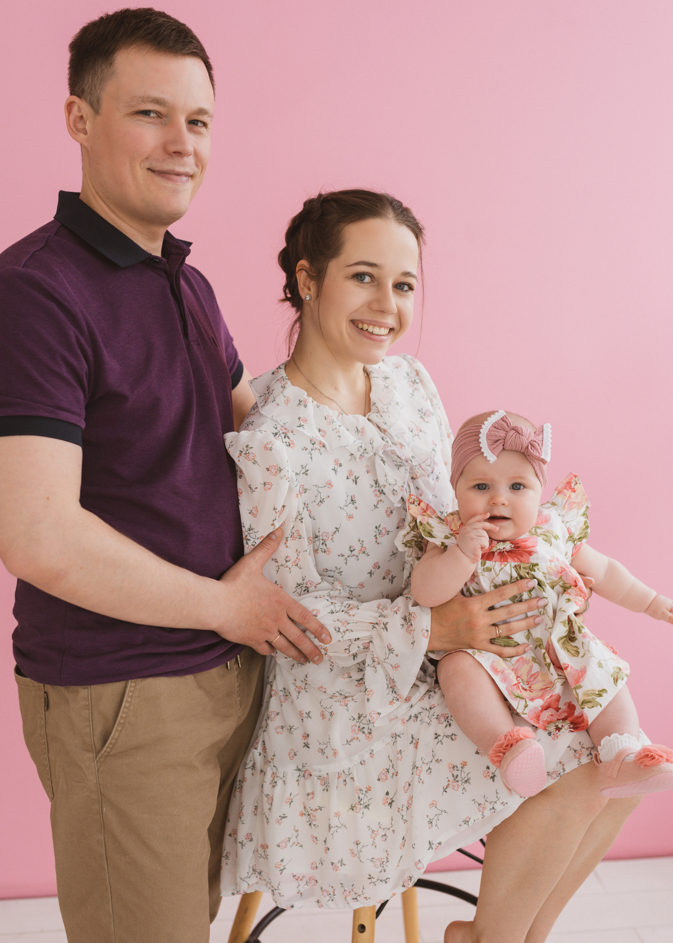 Семейная фотосессия в студии в Москве, семейный фотограф Анна Полушина. Свадебный фотограф в Москве Анна Полушина