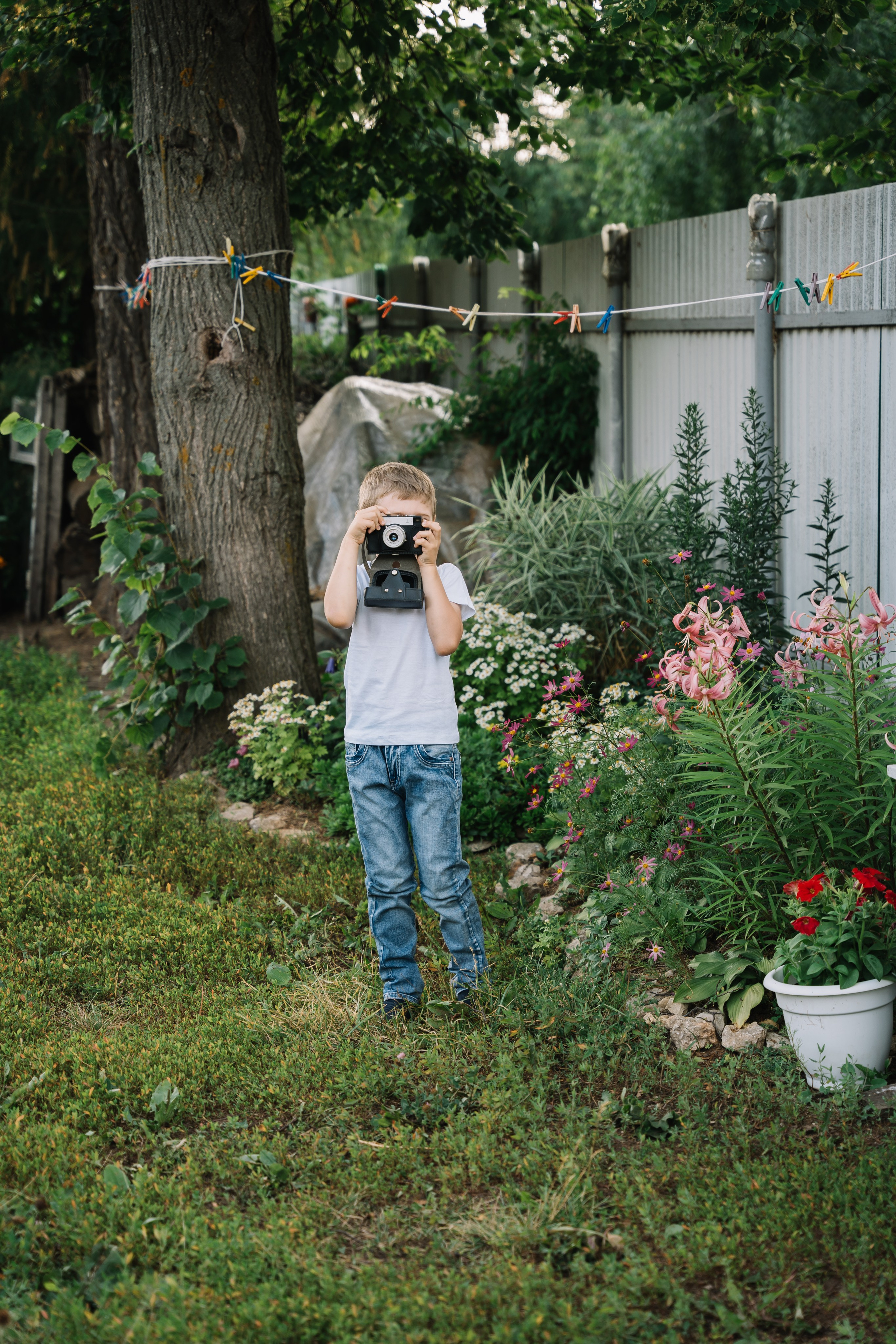 На даче по семейному