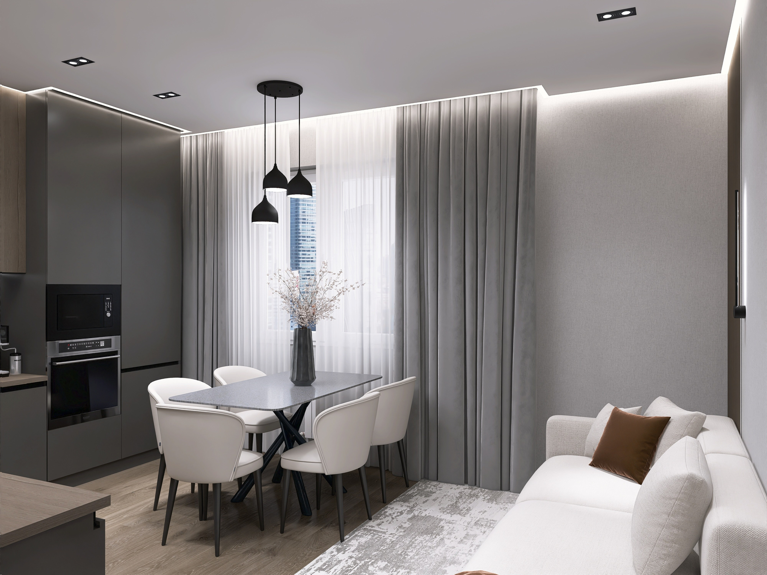 ЖК  на Добролюбова. Площадь 65 кв. м. Дизайнер интерьера в Новосибирске_Елена Сергеева