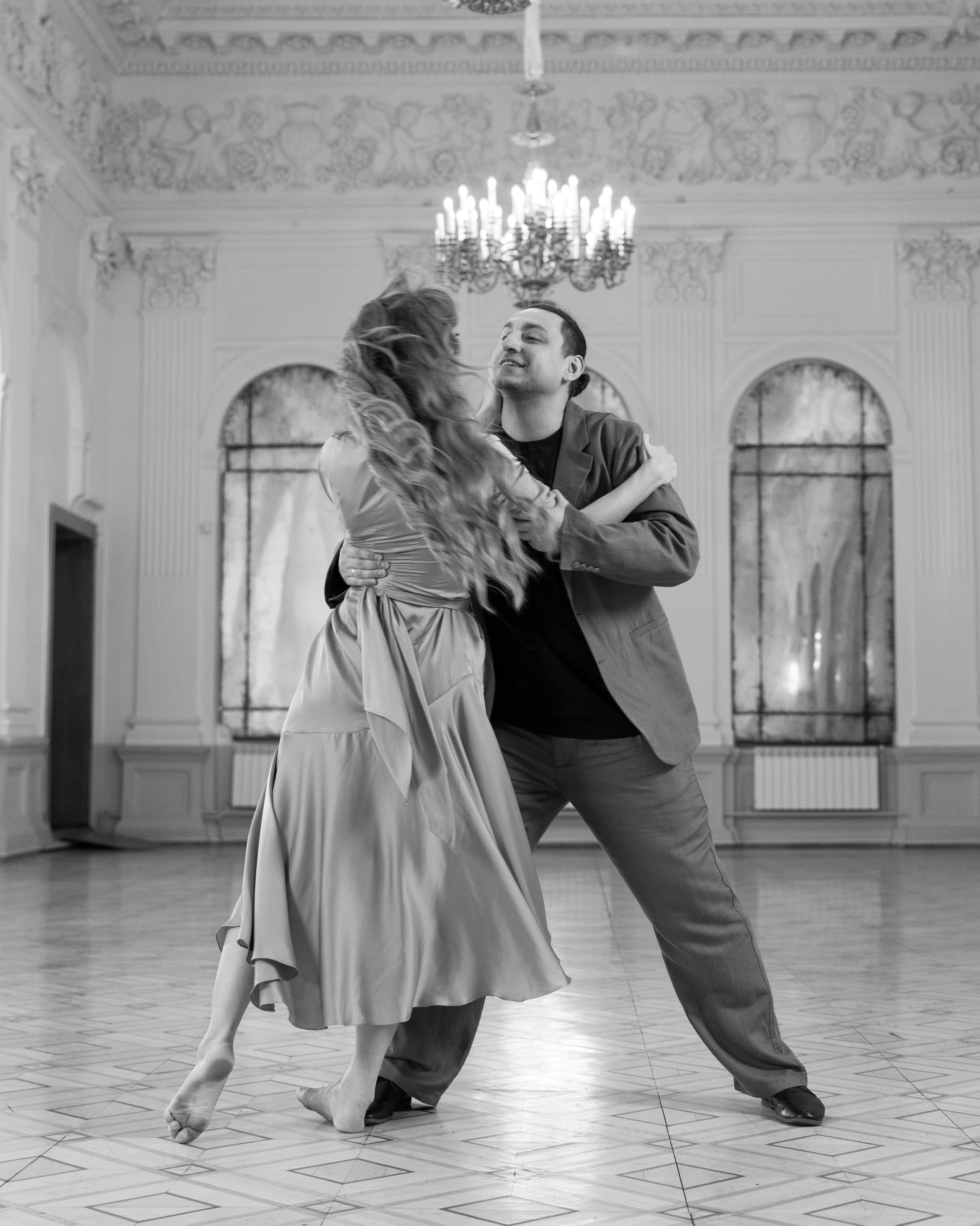 Лавстори в особняке Санкт-Петербурга для влюбленных танцоров. Фотограф в Санкт-Петербурге Вагнер Юлия