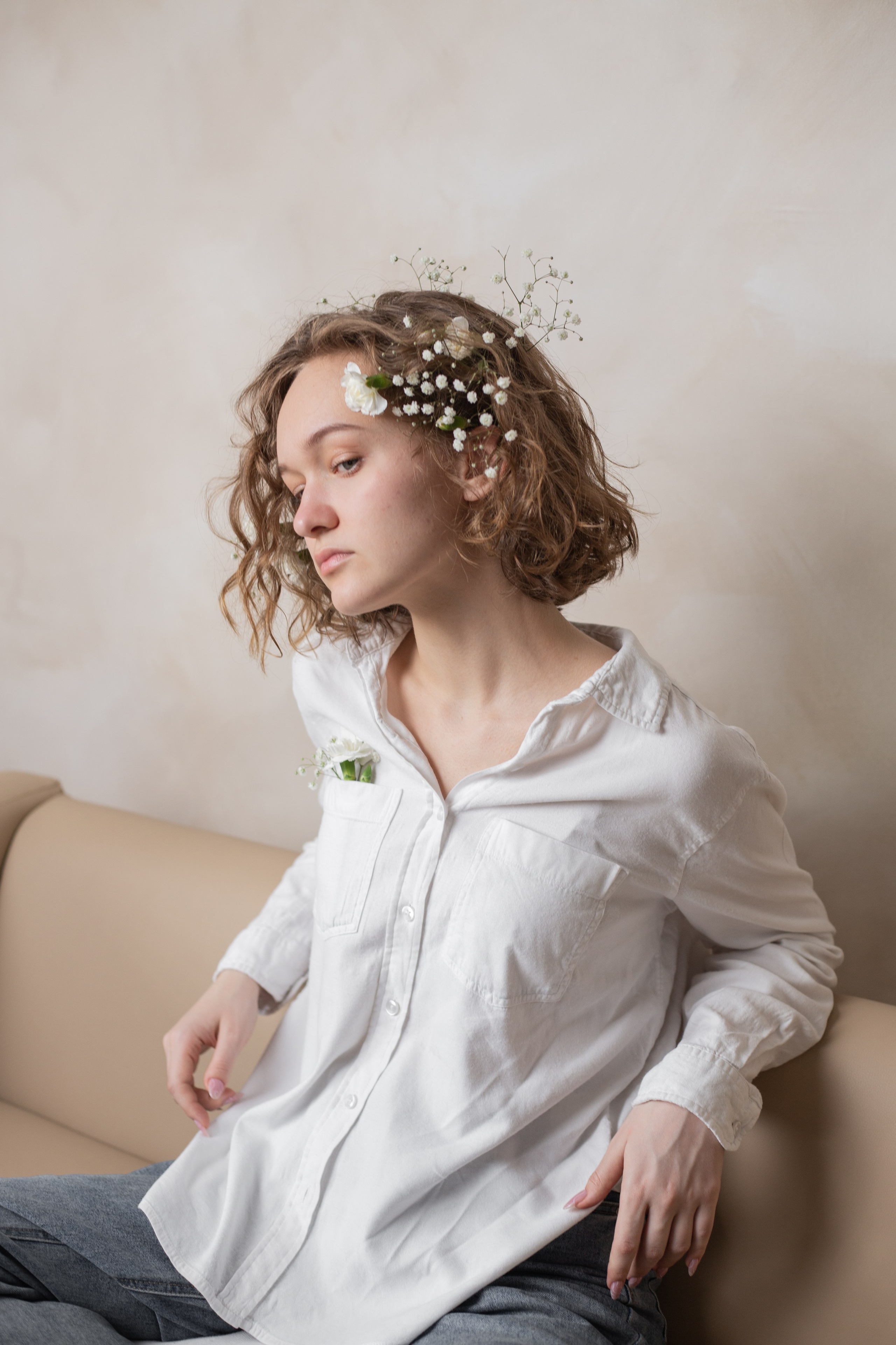 Надя и цветы. Портретный и репортажный фотограф в Кемерово Алексеева Анастасия