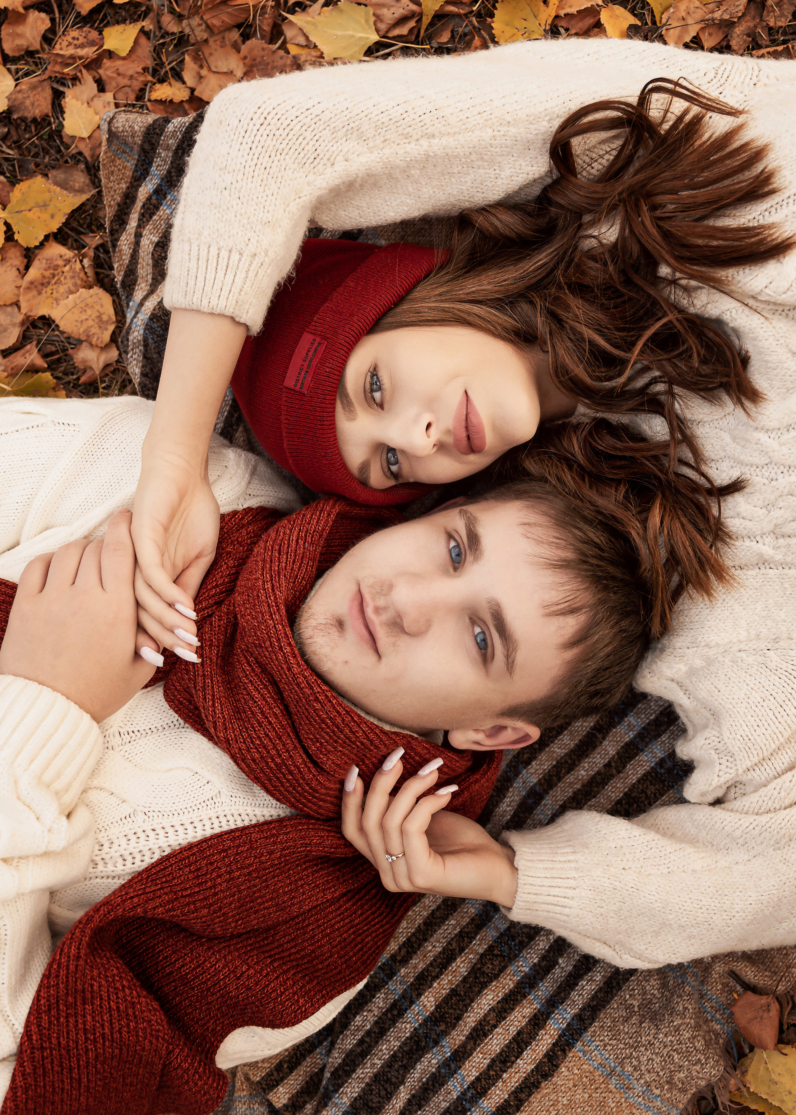 портрет в осенних листьях Love story лавстори красноярск