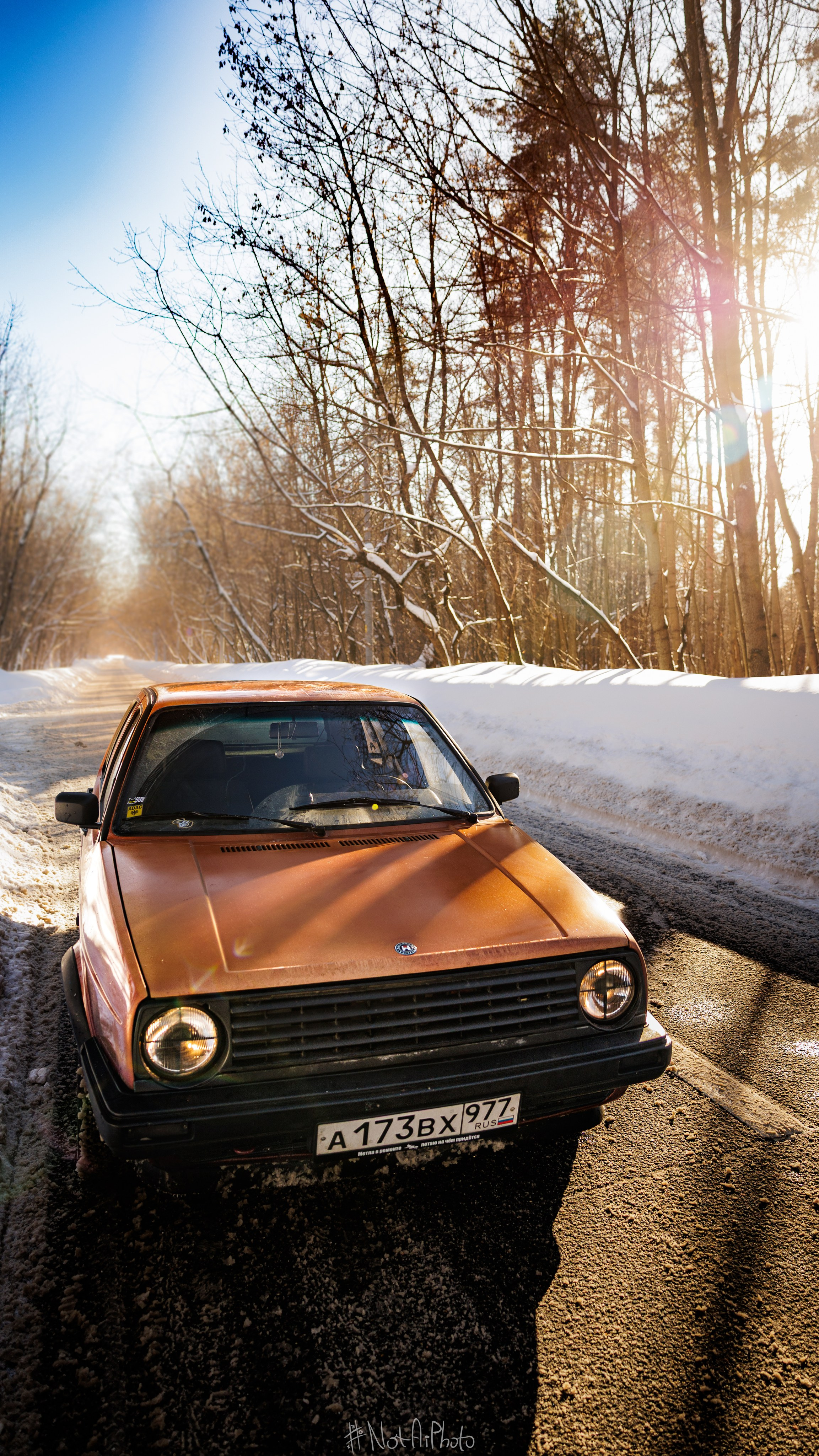 VW GOLF 2 WINTER STORY. #NotAiPhoto — автомобильный фотограф
