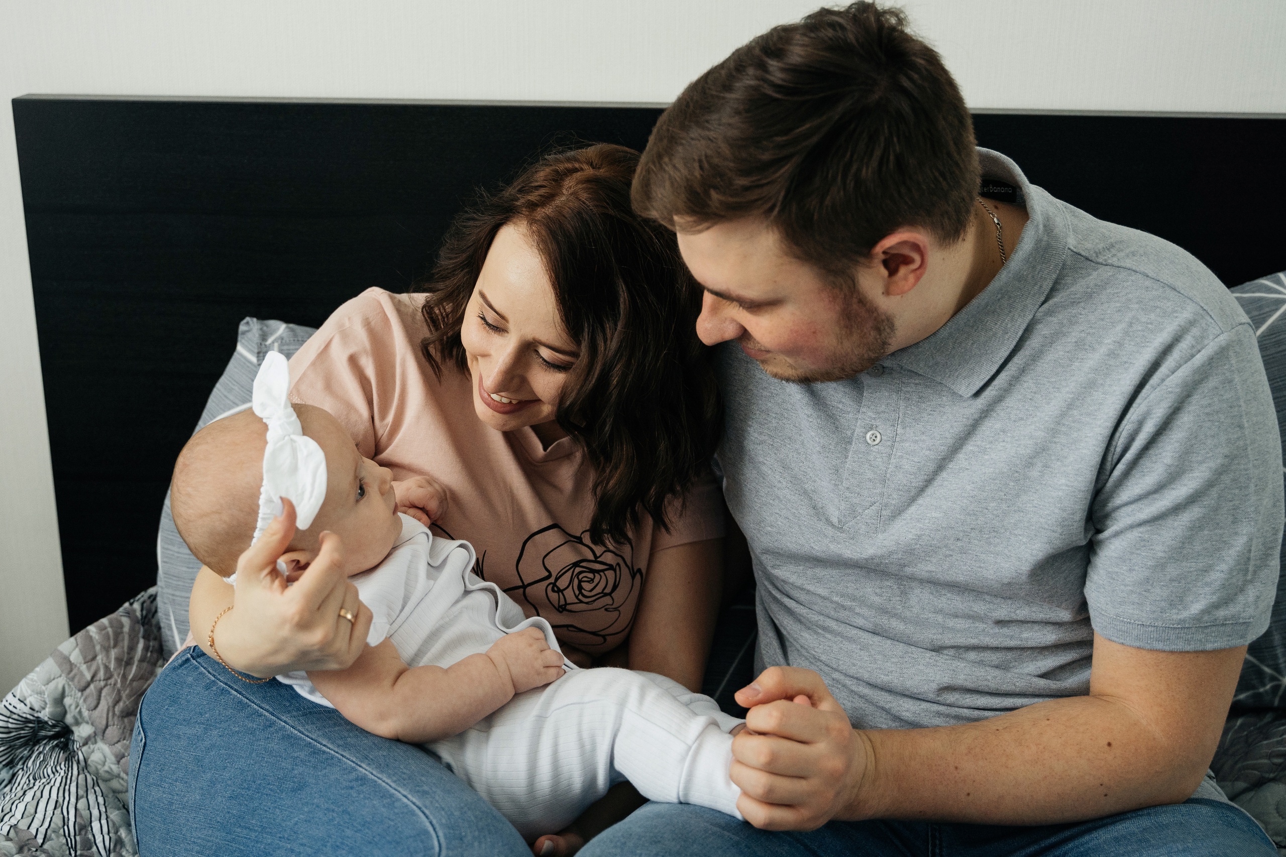 Малышка Мия с мамой Настей и папой Женей. Свадебный и семейный фотограф в Нижнем Новгороде Коданева Ольга