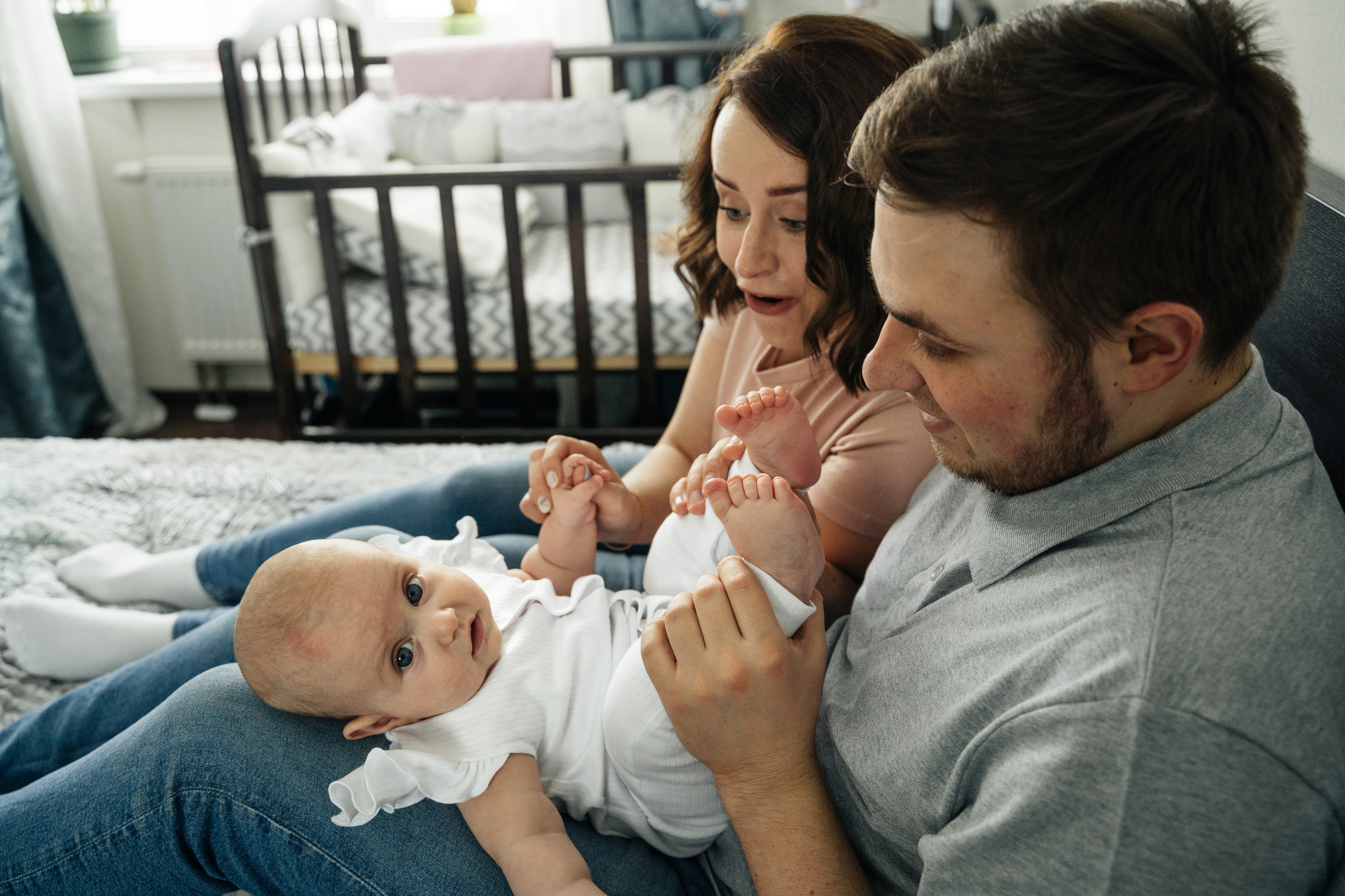 Малышка Мия с мамой Настей и папой Женей. Свадебный и семейный фотограф в Нижнем Новгороде Коданева Ольга