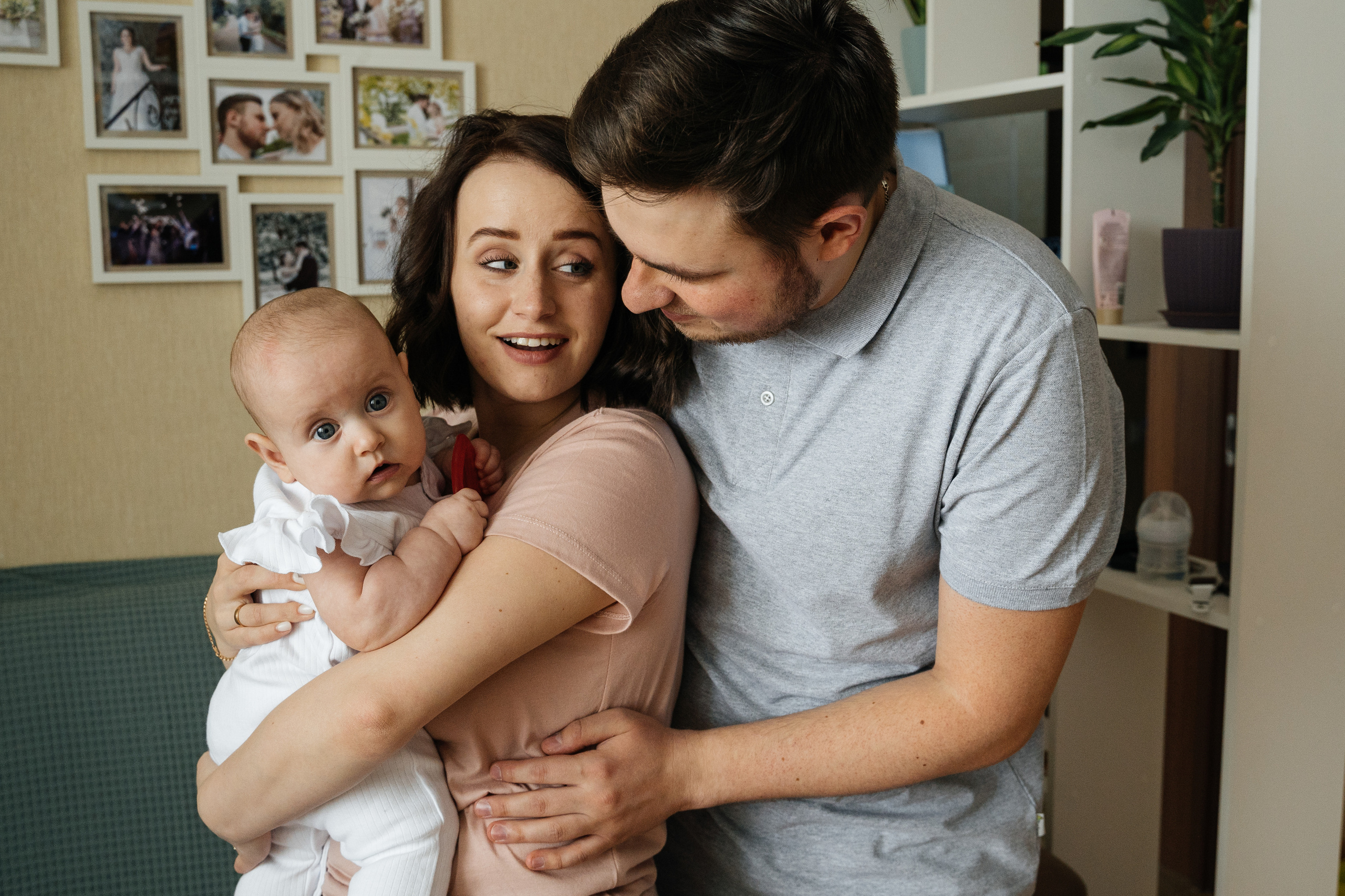 Малышка Мия с мамой Настей и папой Женей. Свадебный и семейный фотограф в Нижнем Новгороде Коданева Ольга