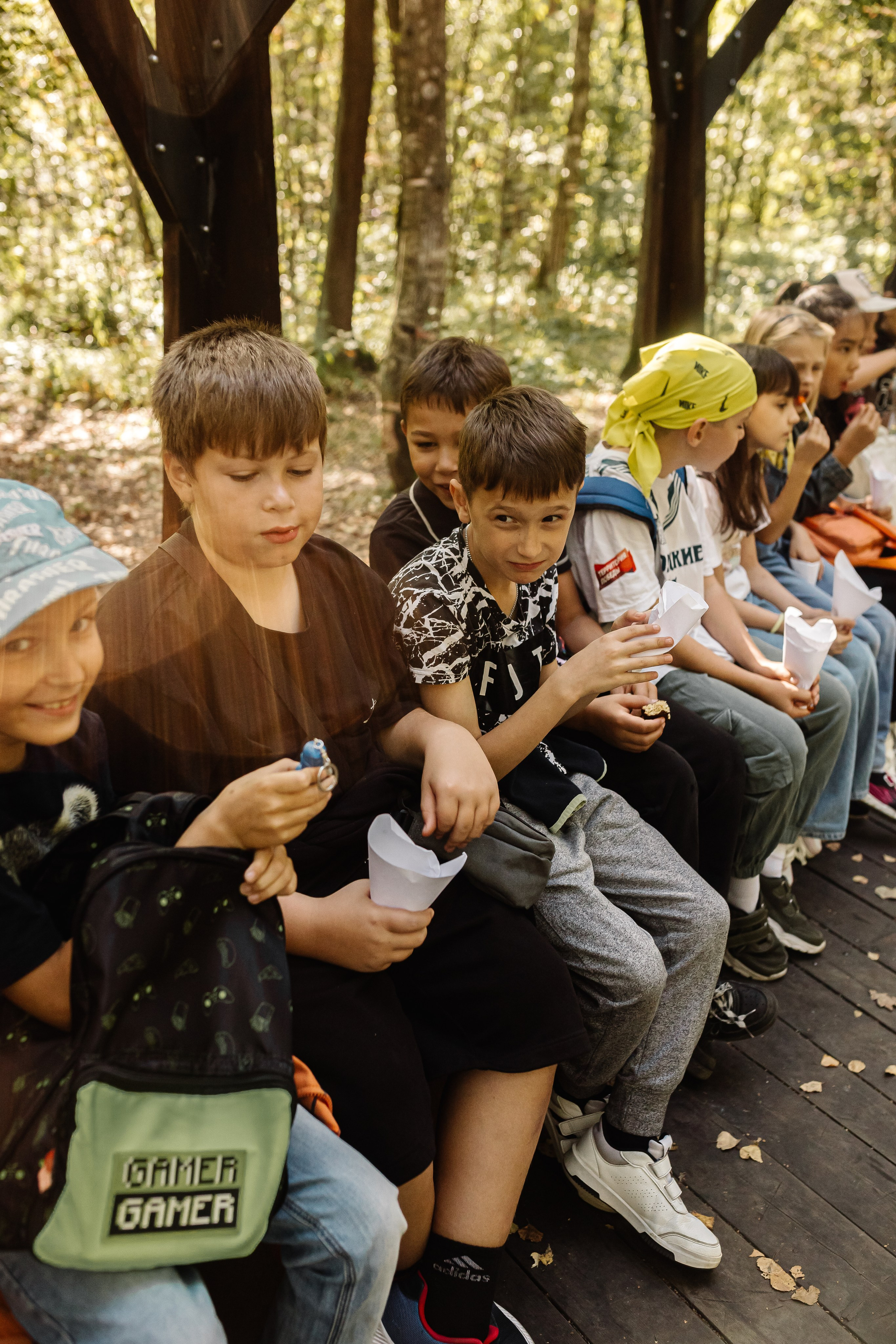Репортаж школьной прогулки в парке. Семейный и женский фотограф в Москве Надежда Воробьева