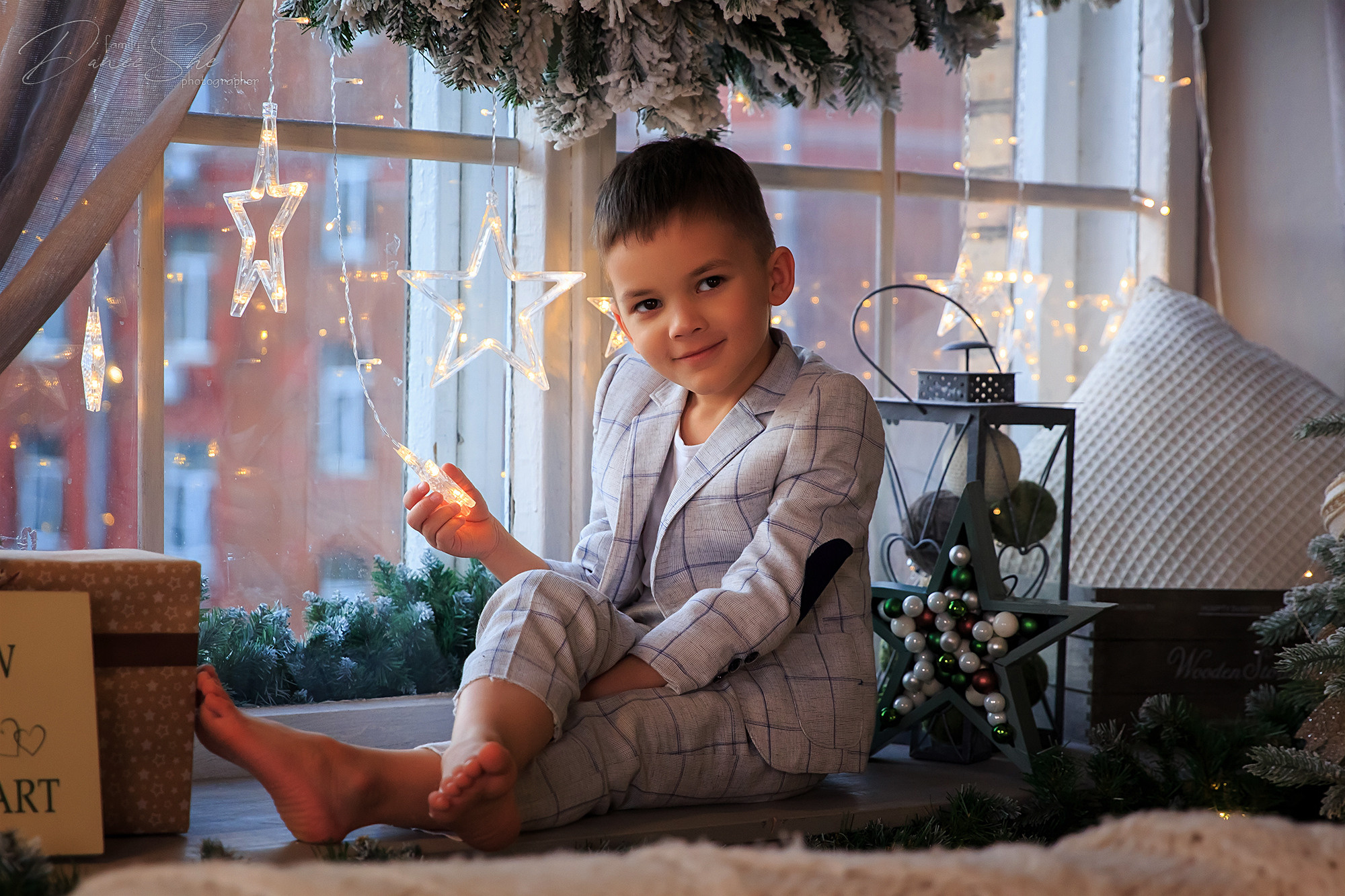 Семейная новогодняя фотосессия в студии. Интерьеры, Контент, Портреты | Фотограф в Москве Дани Терно