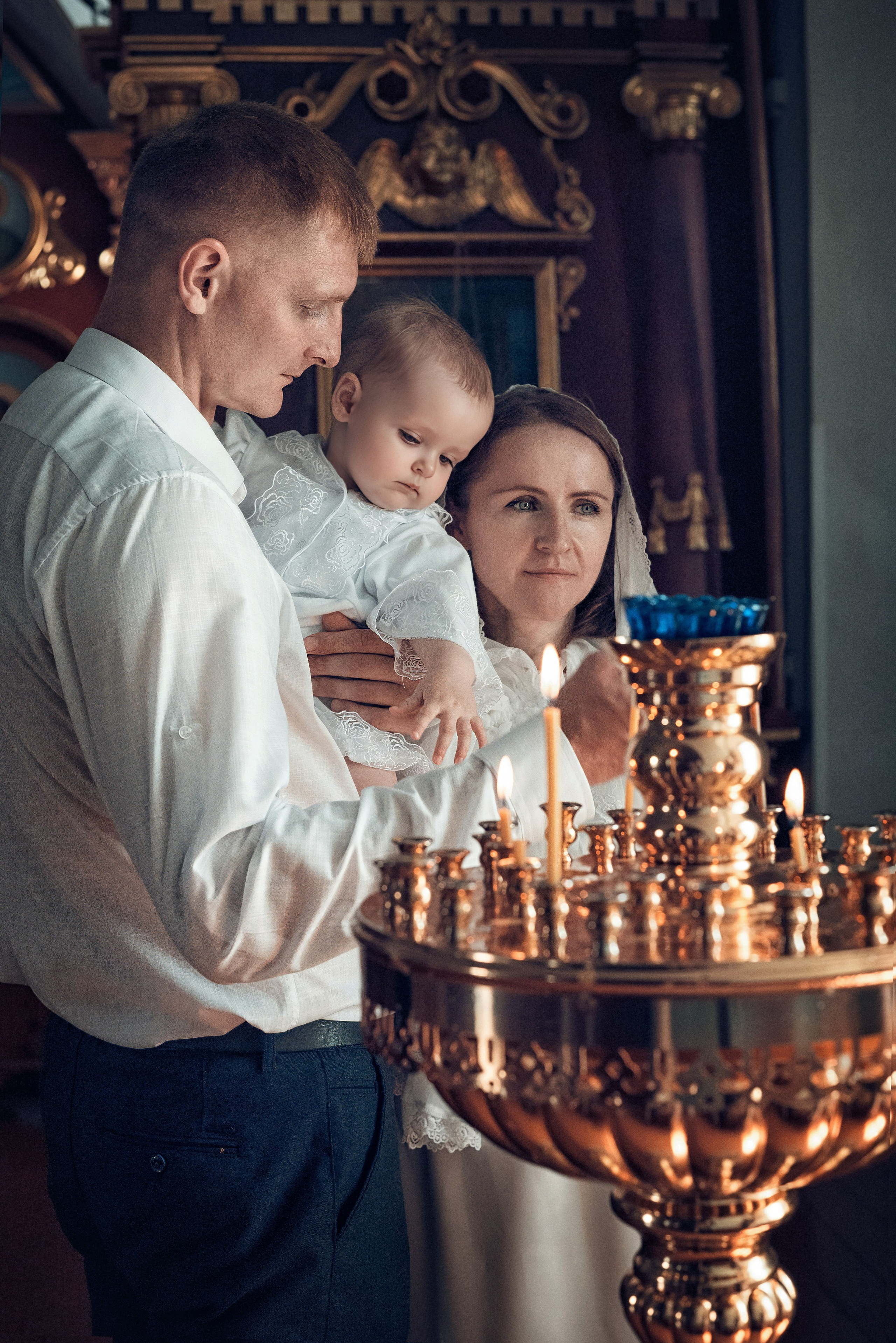 Съемка таинства крещения в Красноярске. Фотографы крещения/венчания  Красноярск Татьяна и Вячеслав Переваловы