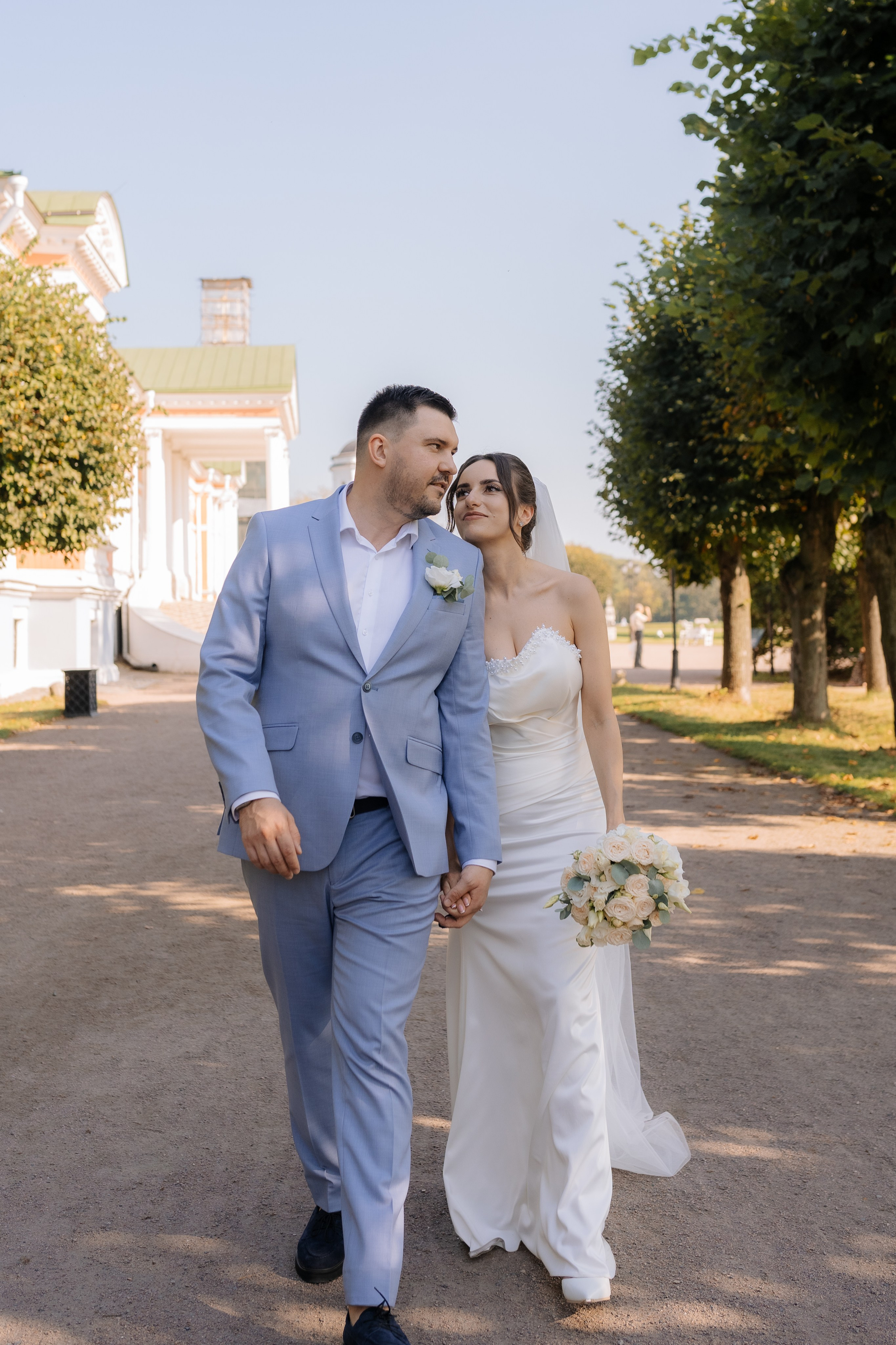 Свадебная фотосессия в Москве, парк Кусково. Свадебный фотограф в Москве Анна Полушина