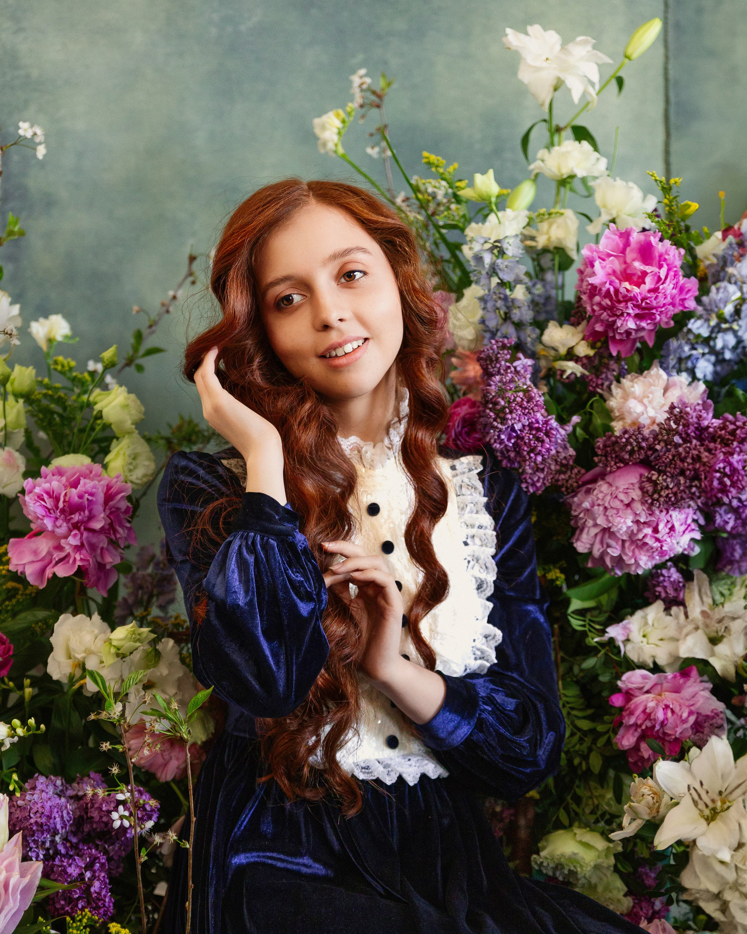 Волшебная портретная фотосессия в живых цветах. Трубинова Екатерина | Семейный фотограф | Москва