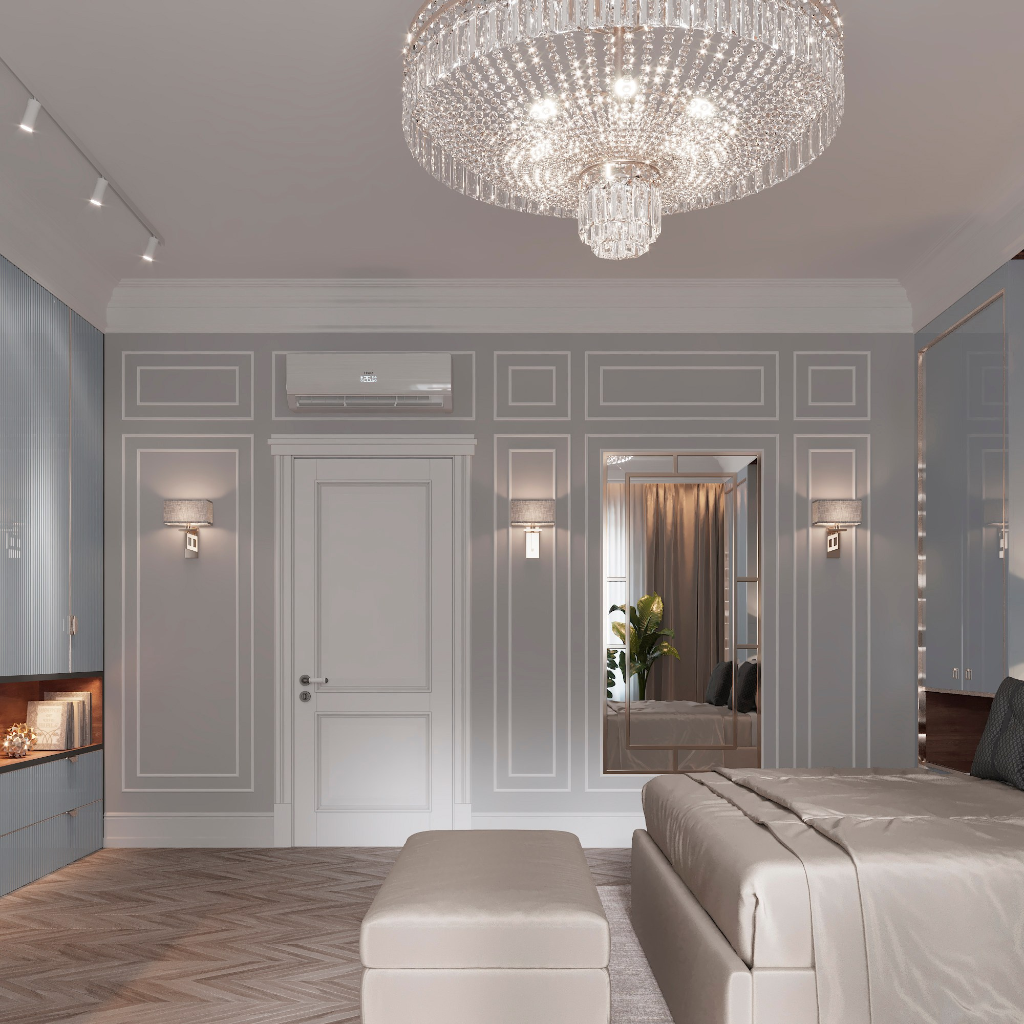 Coastal Cottage — Interior in Modern Classic Style. 3D INTERIOR AND ARCHITECTURE VISUALIZATION