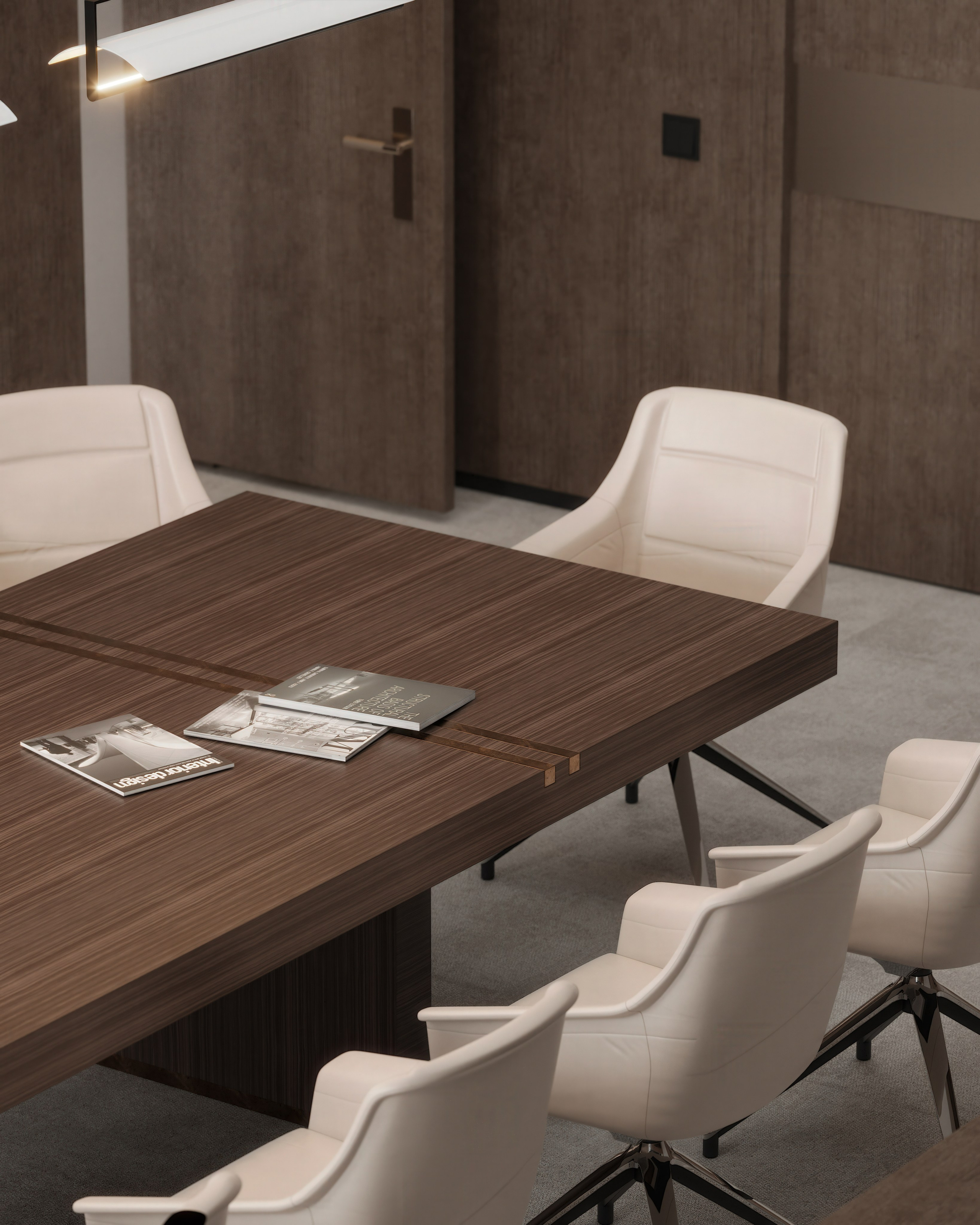 Кабинет руководителя и переговорная № 1. 3D визуализация интерьера и архитектурной среды