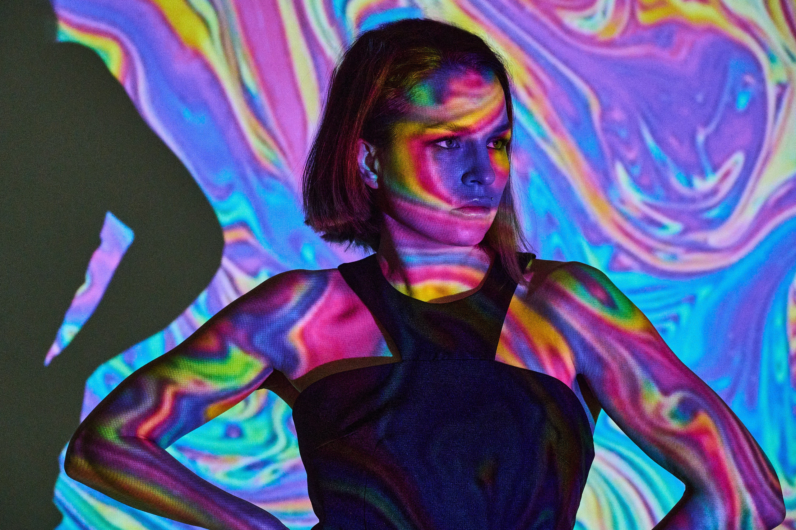 Фотосессия Ксении с проектором