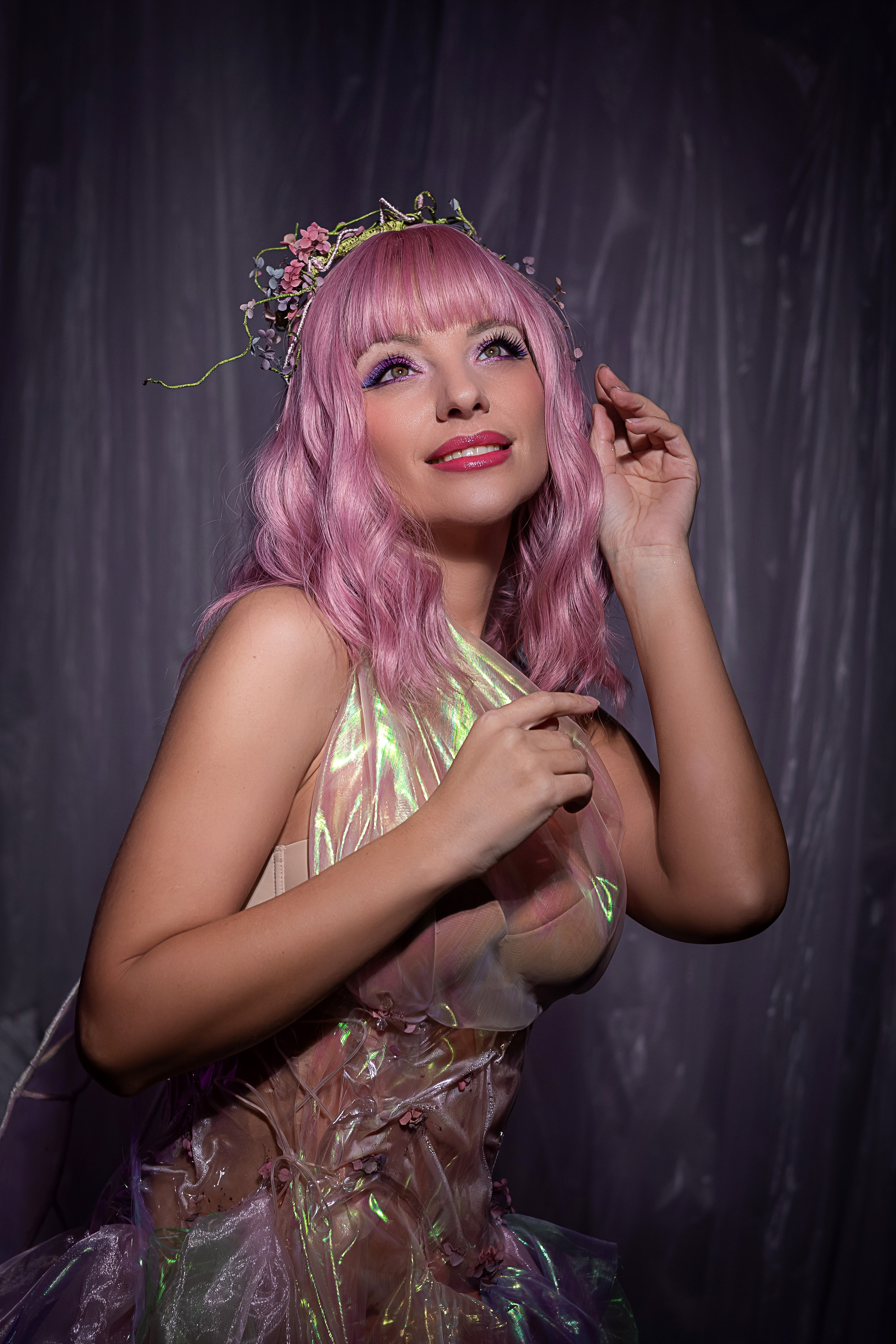 Сказочная фея. Фотосессия в студии с цветами. Портретный фотограф Панферова Регина г. Санкт-Петербург, г. Казань