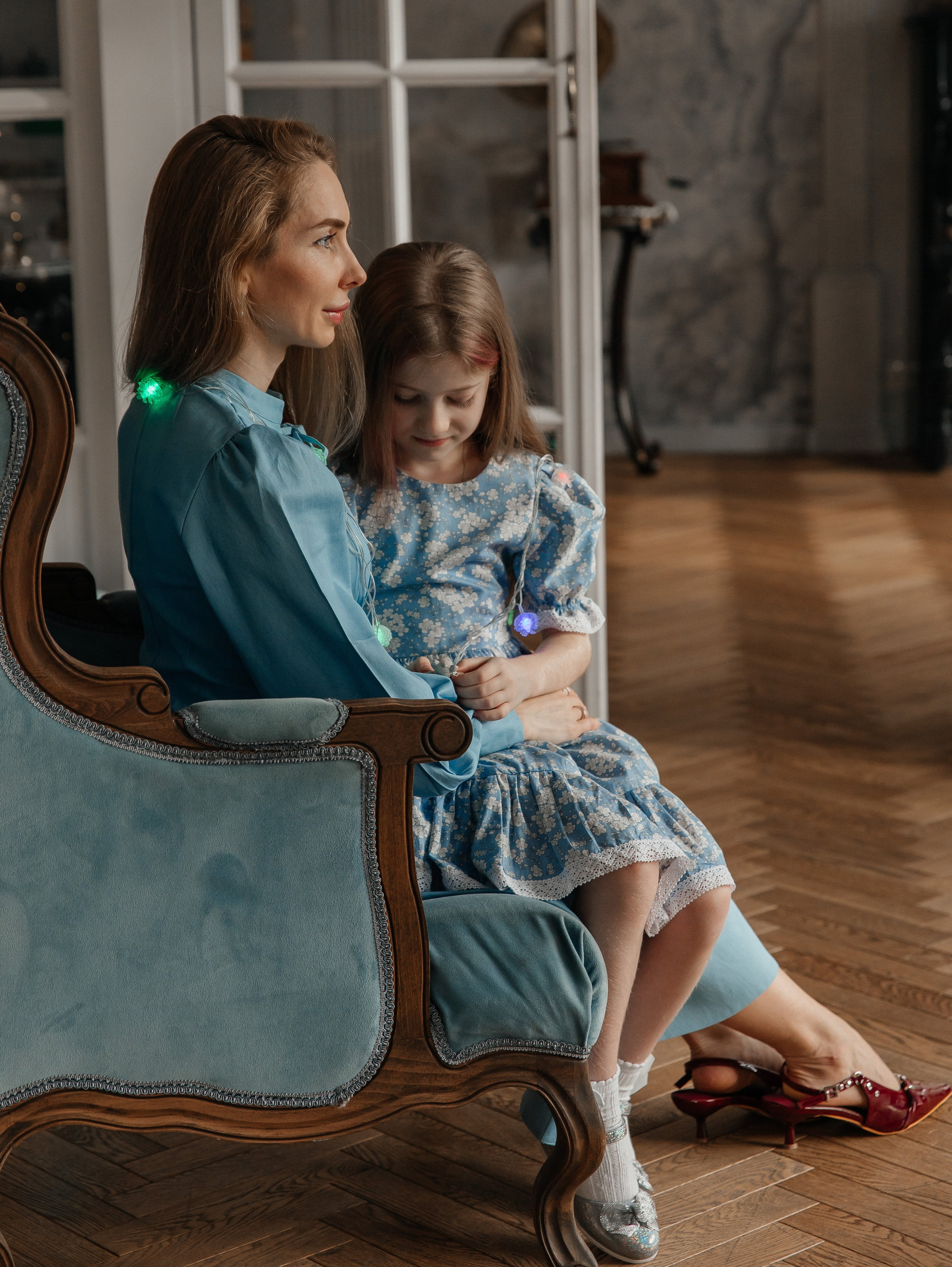 Новогодняя (мама и дочка). Фотограф текстиля в Москве Ольга Иванова