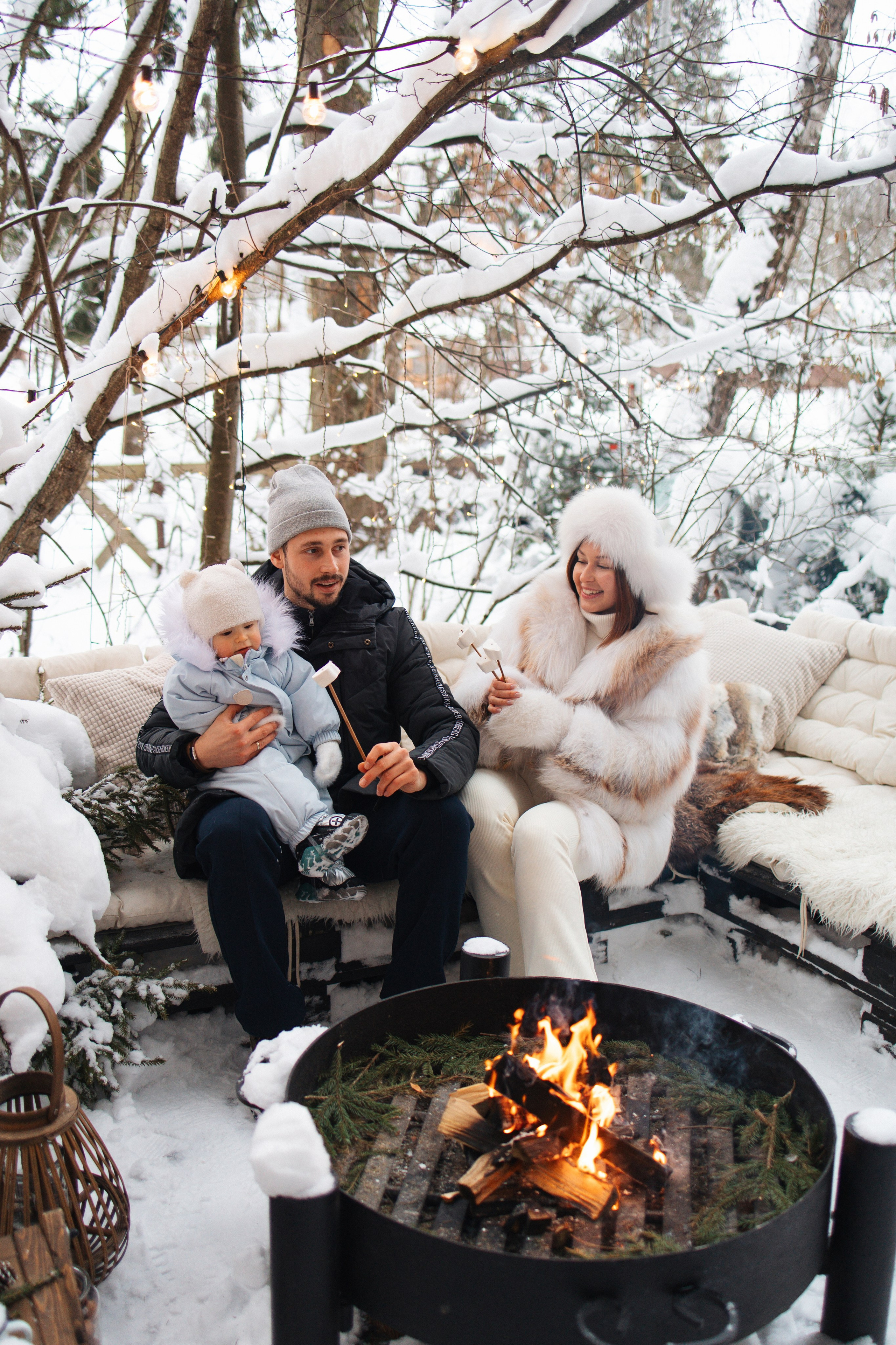 Ксения, Владимир, Леон, Шале в лесу. Семейный фотограф в Москве Марина Петра