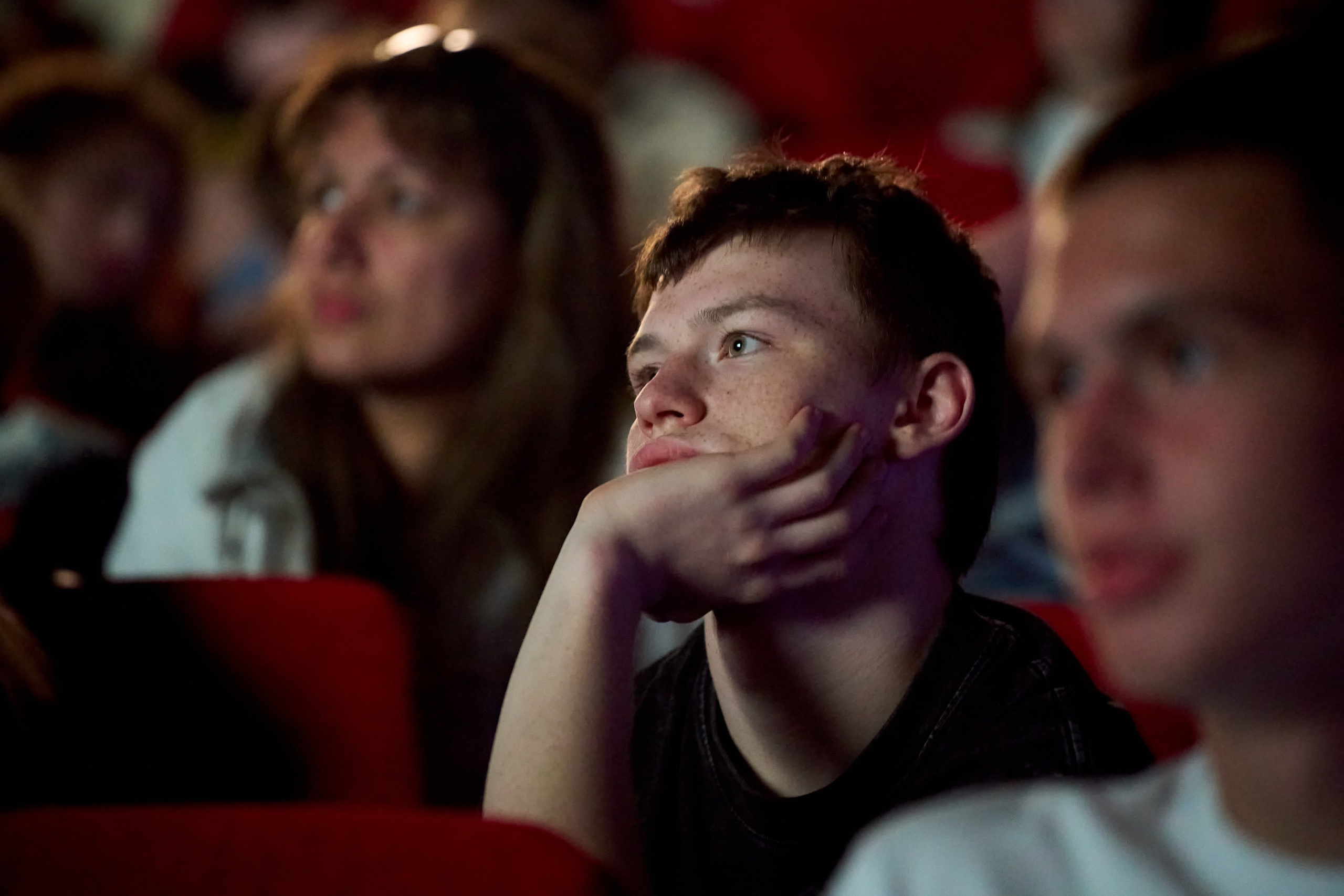 Spectator at the screening of the film "AIR" 