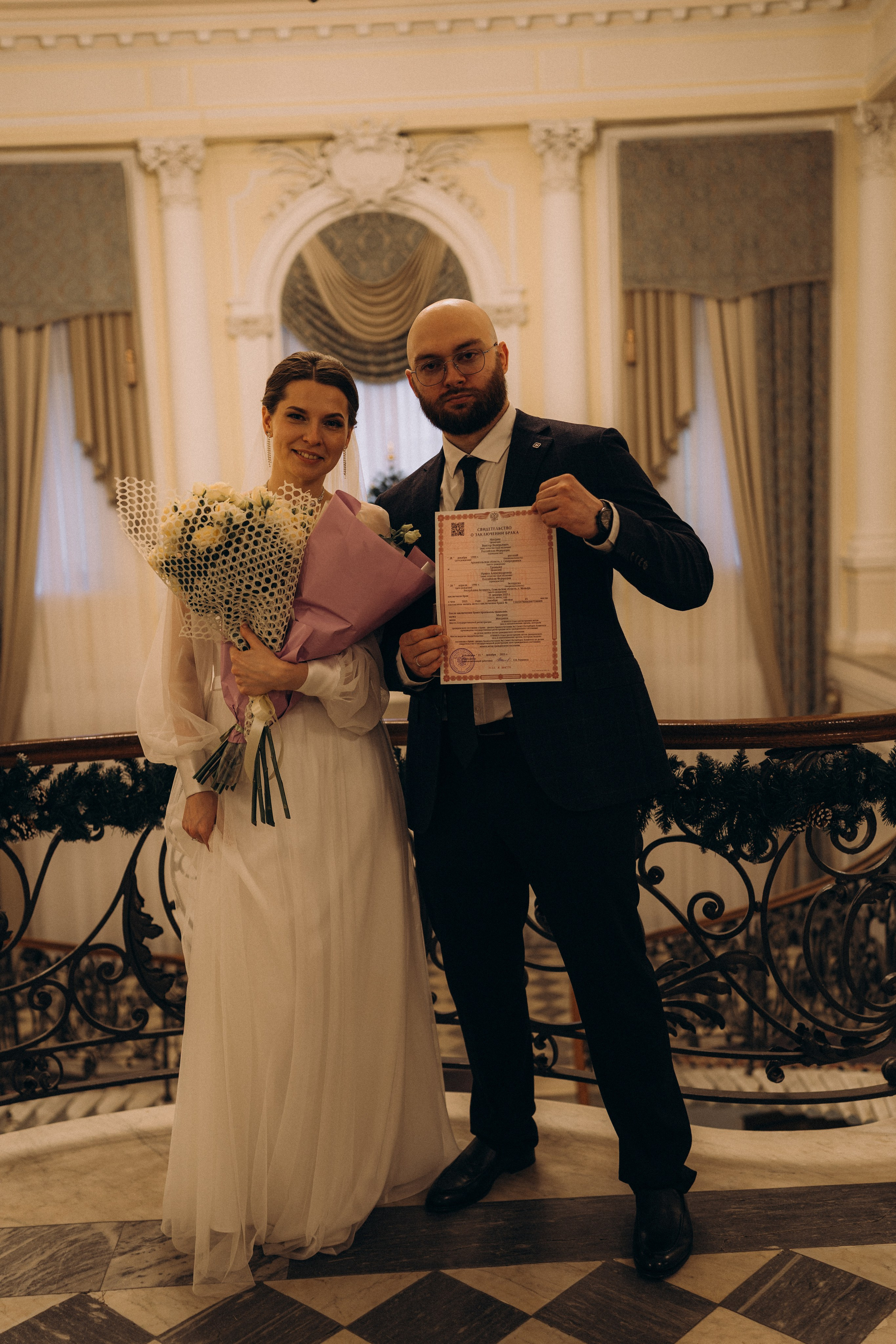 СВАДЕБНАЯ СЬЕМКА ВО ВТОРОМ ДВОРЦЕ (ДЕКАБРЬ) ТАКЖЕ СЬЕМКА В СТУДИИ НА ЧЕРНЫШЕВСКОЙ. Профессиональный фотограф, Санкт-Петербург — Виктория Богомолова