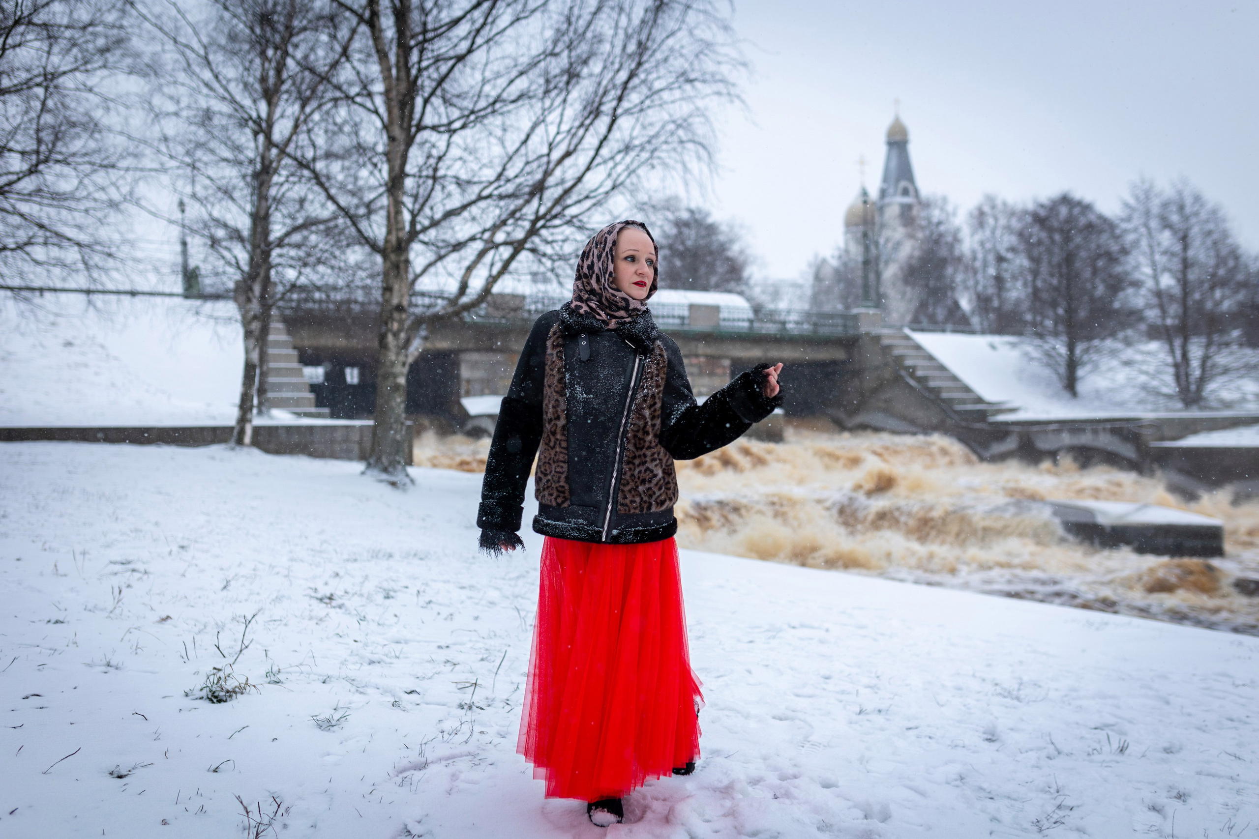 2025-01-01. Рубин на снегу, ♥️❄️