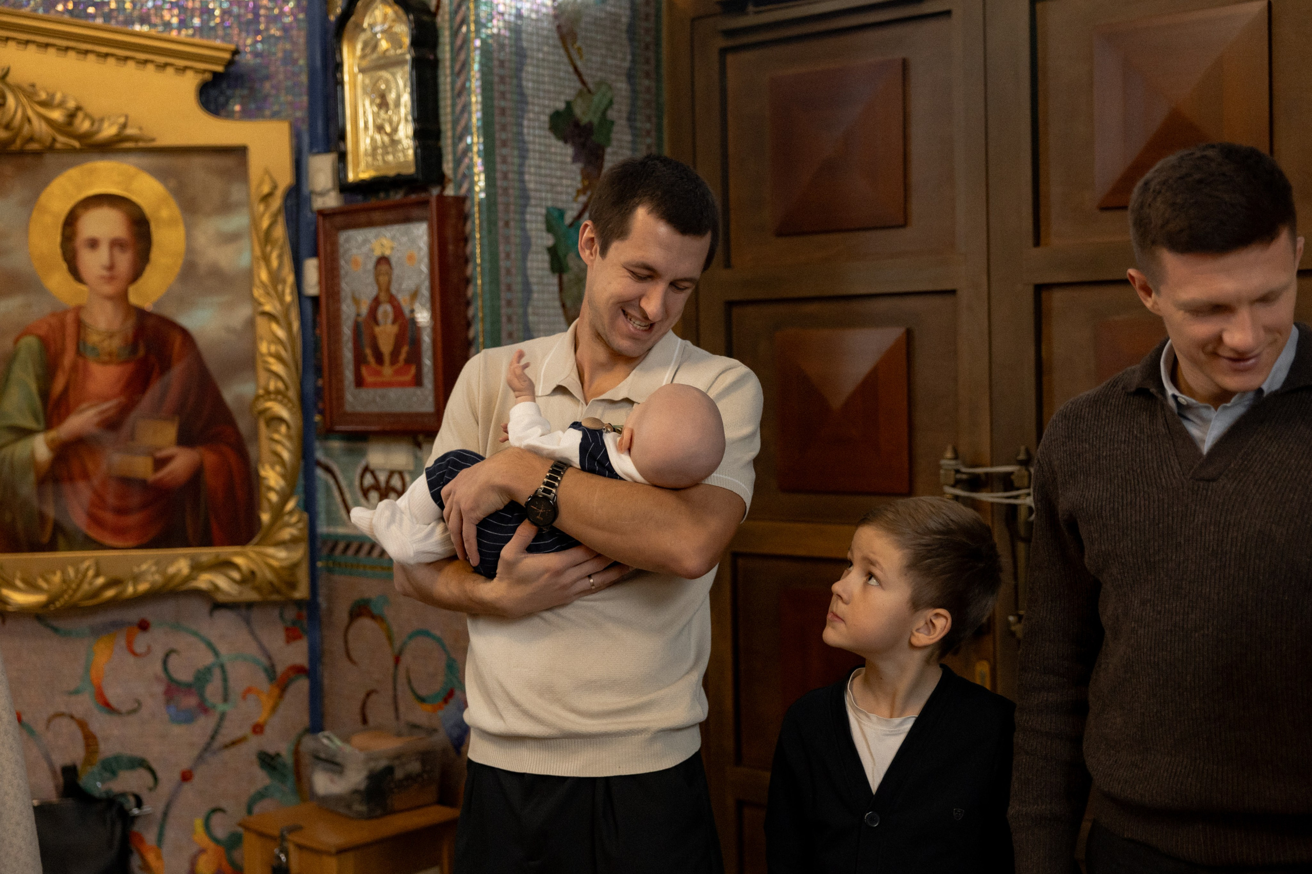 Крещение Ивана в часовне Серафима Саровского