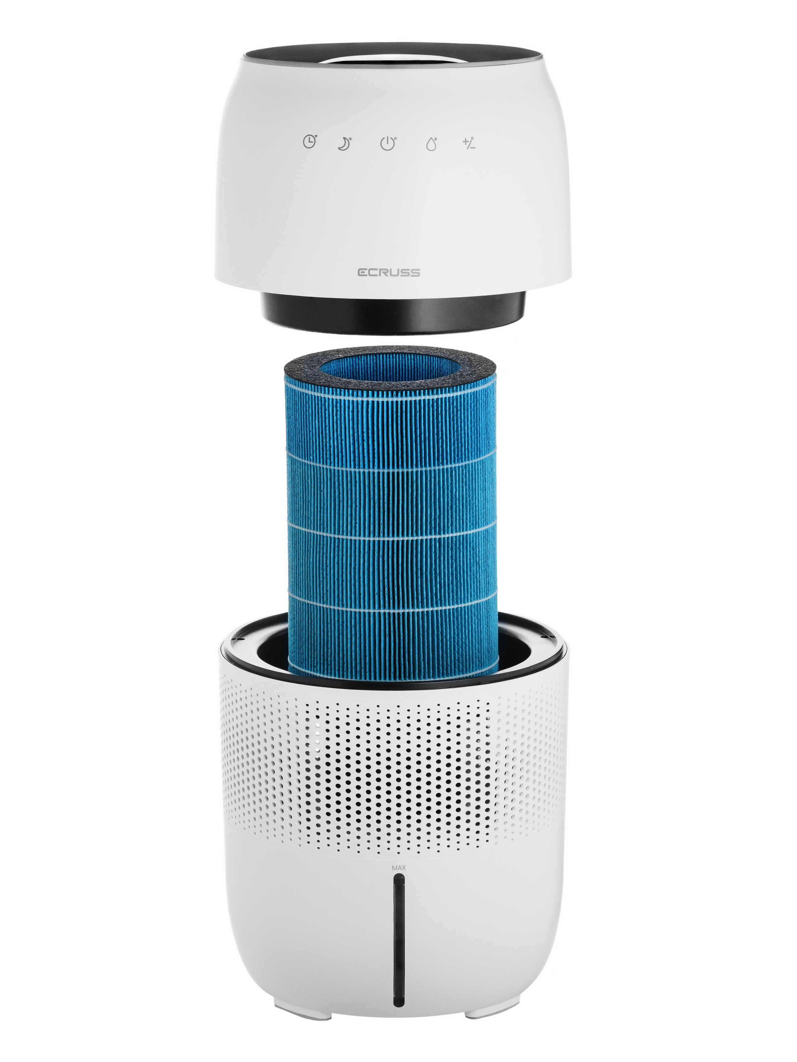 Внутренняя конструкция очистителя воздуха Экрусс — альтернативный ракурс с акцентом на систему фильтрации