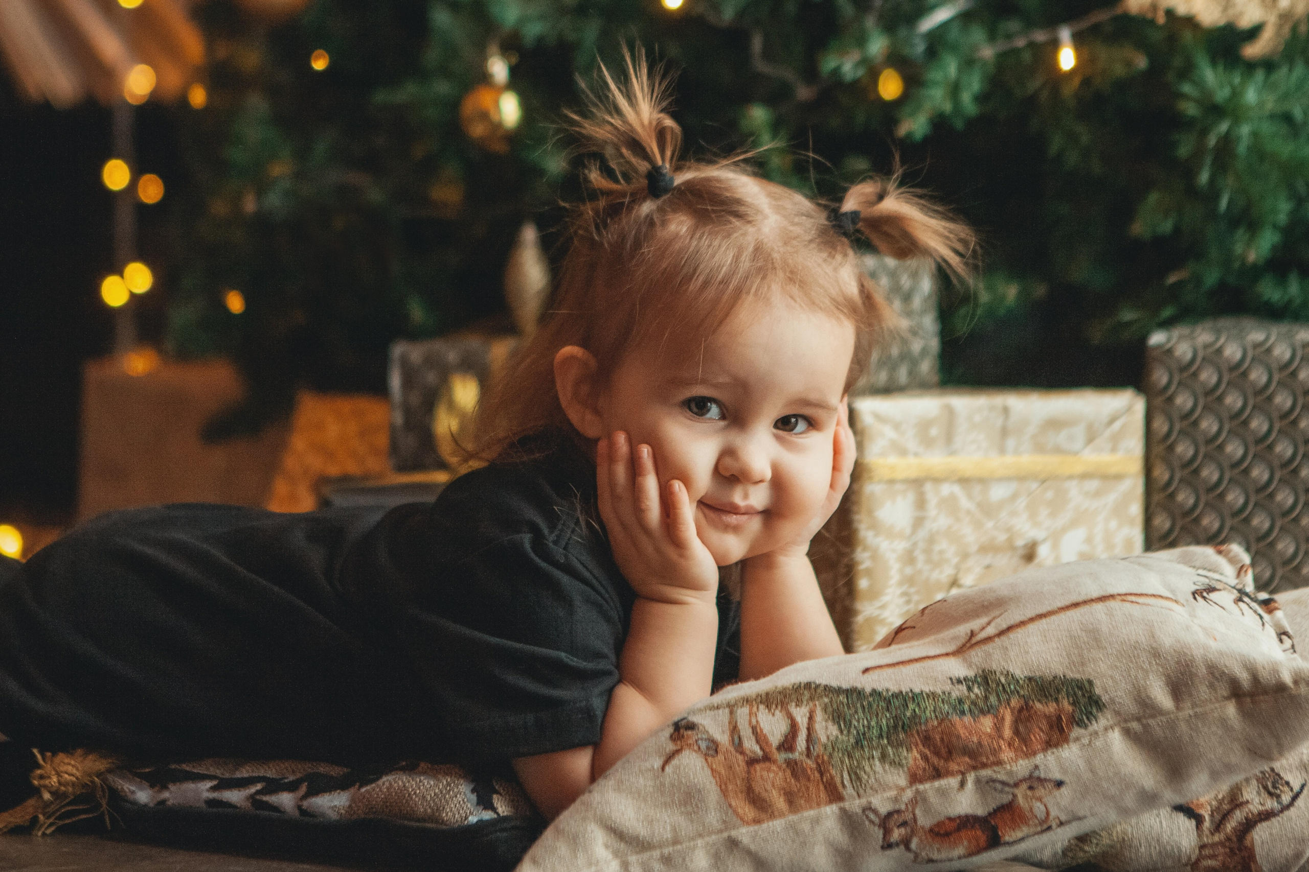 Новогодняя семейная фотосессия в студии. Фотограф Ольга Ефремова