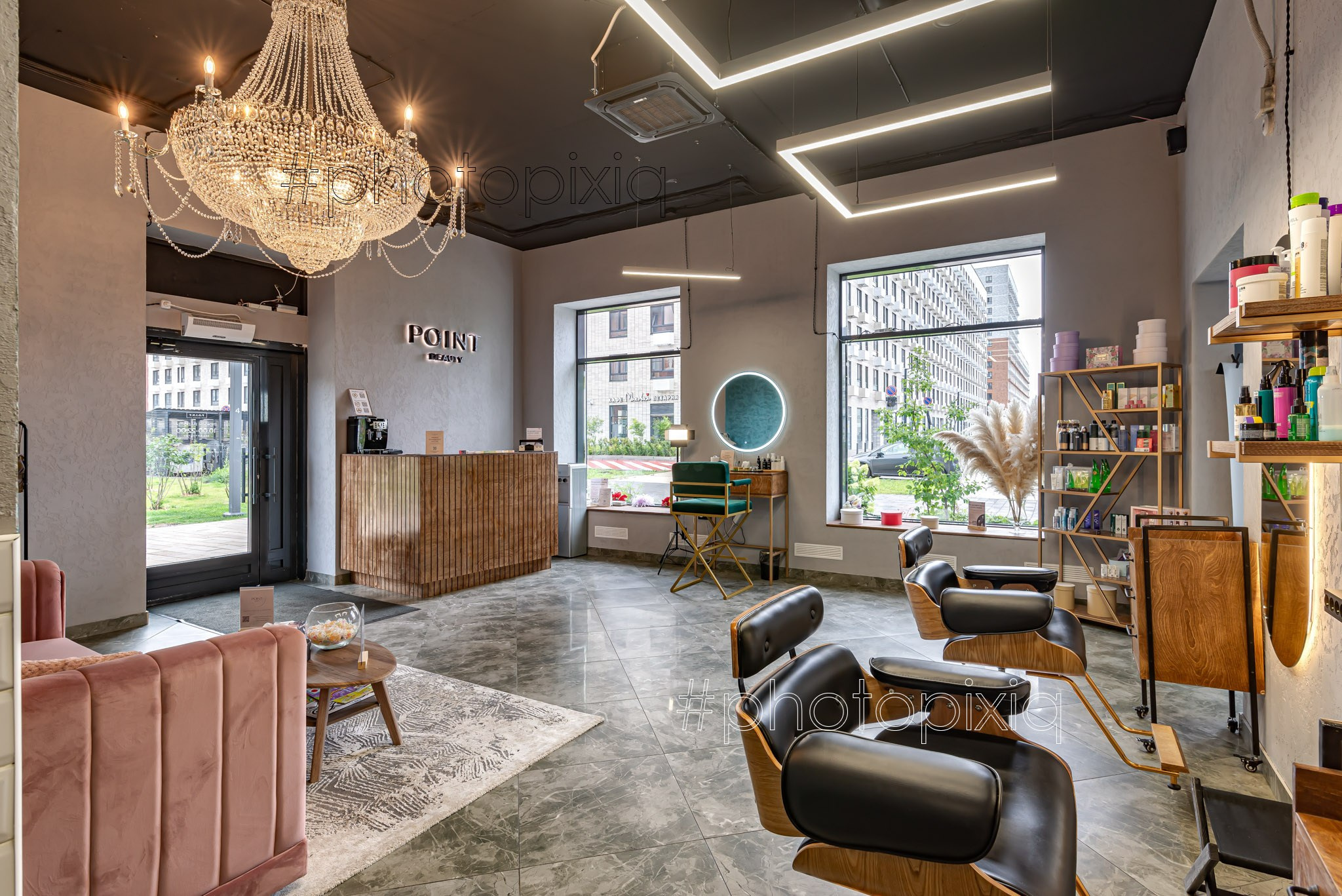 Интерьерная съёмка салона красотыPoint Beauty. Интерьерная съёмка и виртуальные туры — Интерьерный фотограф Кузнецов Сергей (photopixiq)